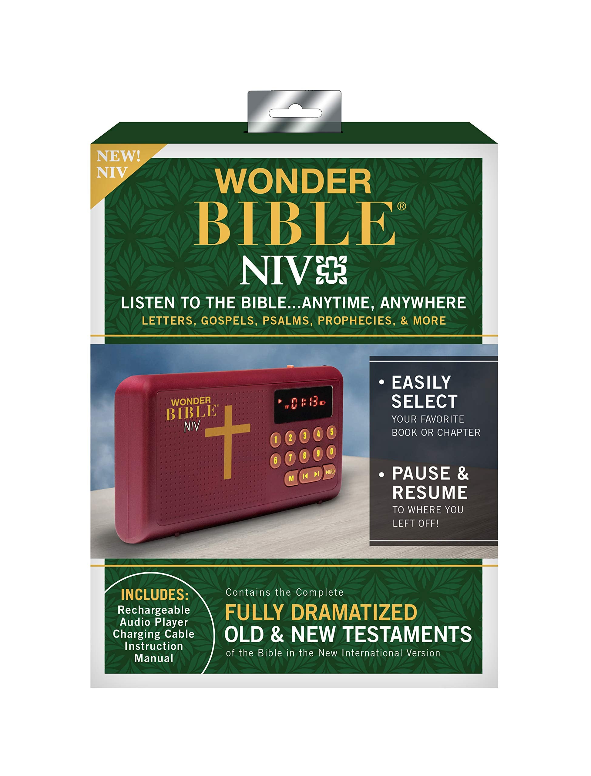 Wonder Bible NIV- The Audio Bible Player That You Can Listen to in English, New International Version, New & Old Testament as Se