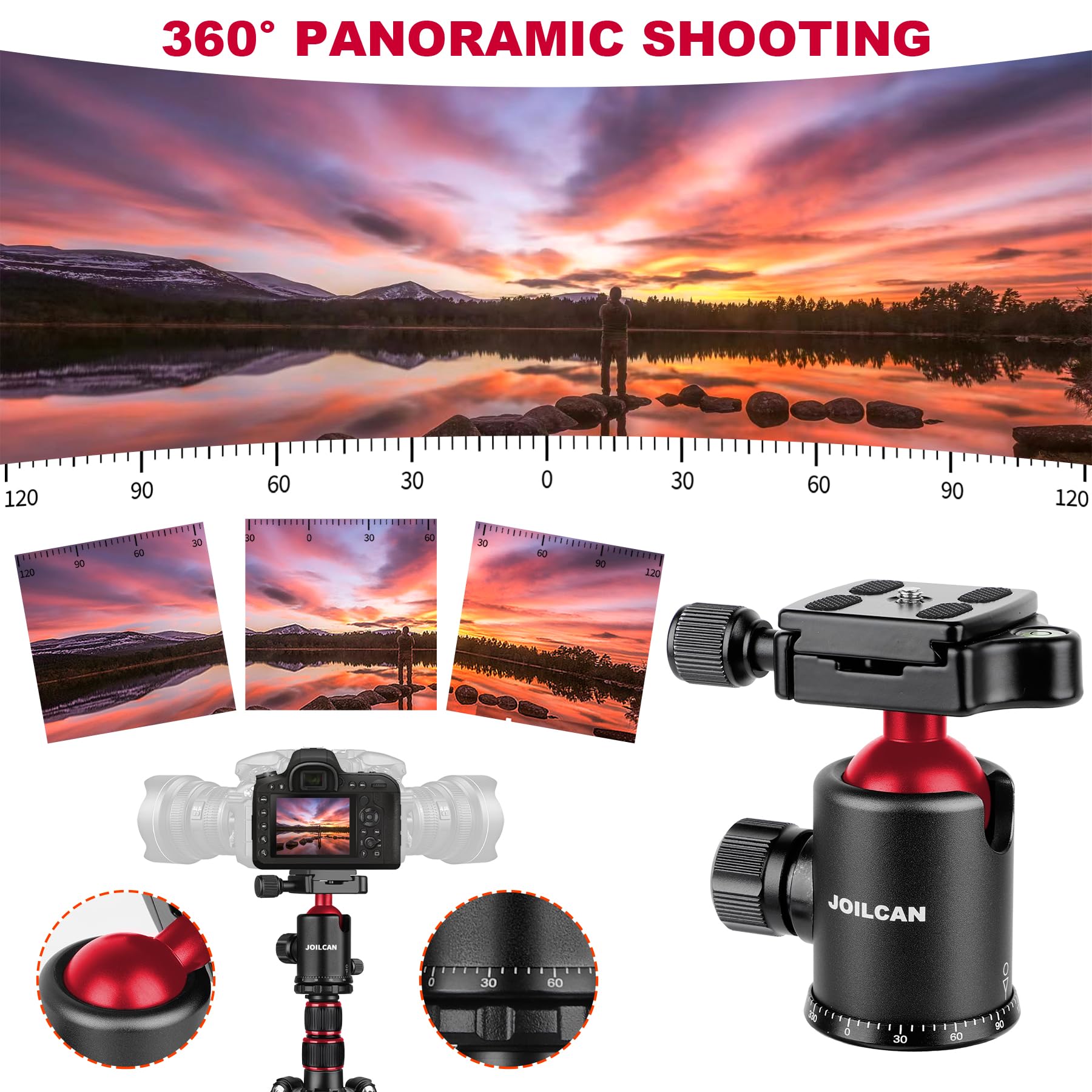 Victiv 80/85 Inches Heavy Duty Tripod For Camera And Phone, 85' Camera Monopod Tripod, Dslr Binoculars Spotting Scope Camcorders Video Tripod Stand, 360 Degree Ball Head, 35 Lbs Loads