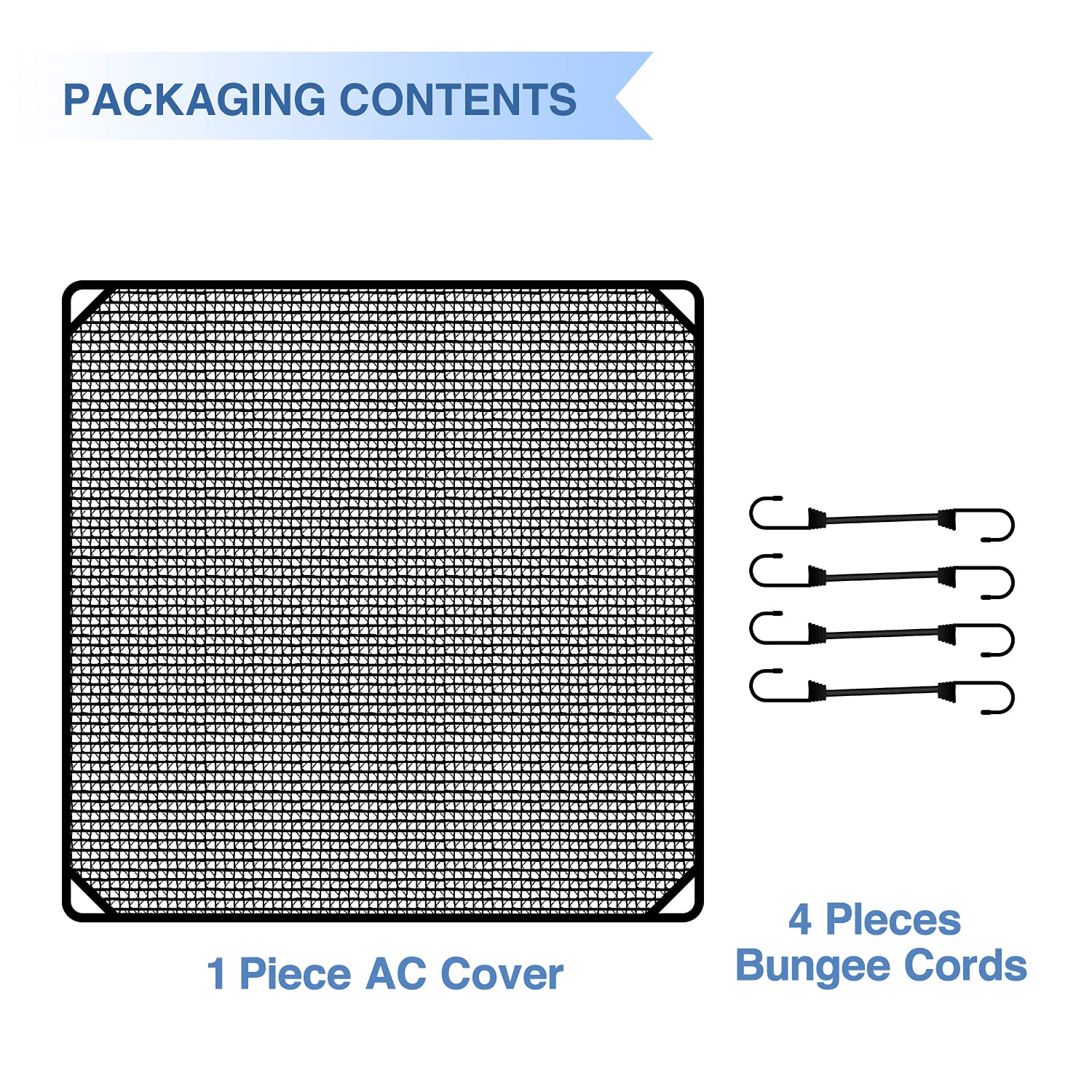 E&K 32''X32'' Outdoor Ac Unit Cover Air Conditioner Compressor Mesh Top Cover For Outside With Bungee Cords Protect From Leaf Du