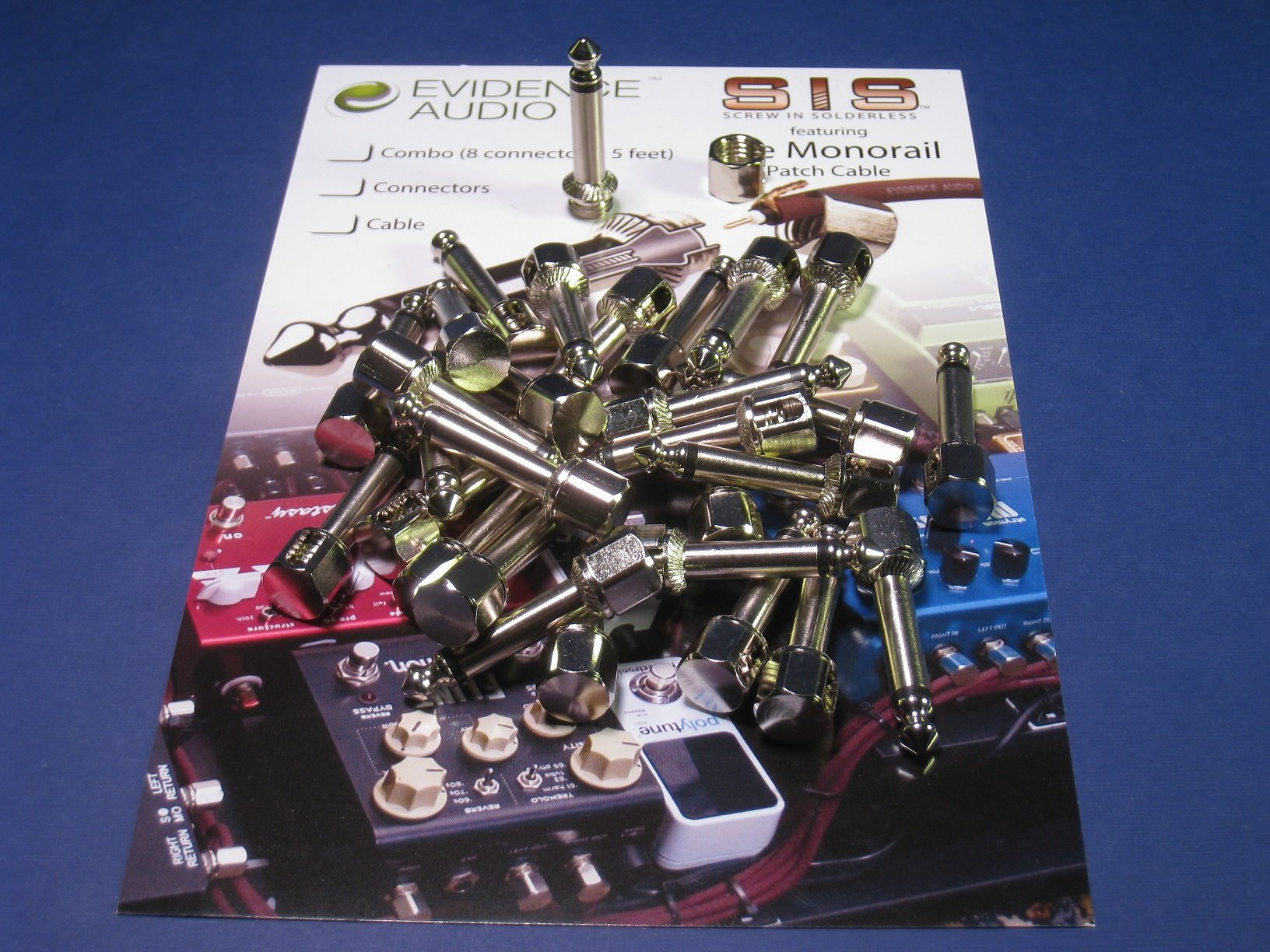 Geistnote'S Evidence Audio The Monorail, Burgundy Cable, Sis (Solderless) Pedalboard Kit   20 Sis Plugs/10 Feet Of Burgundy Mono