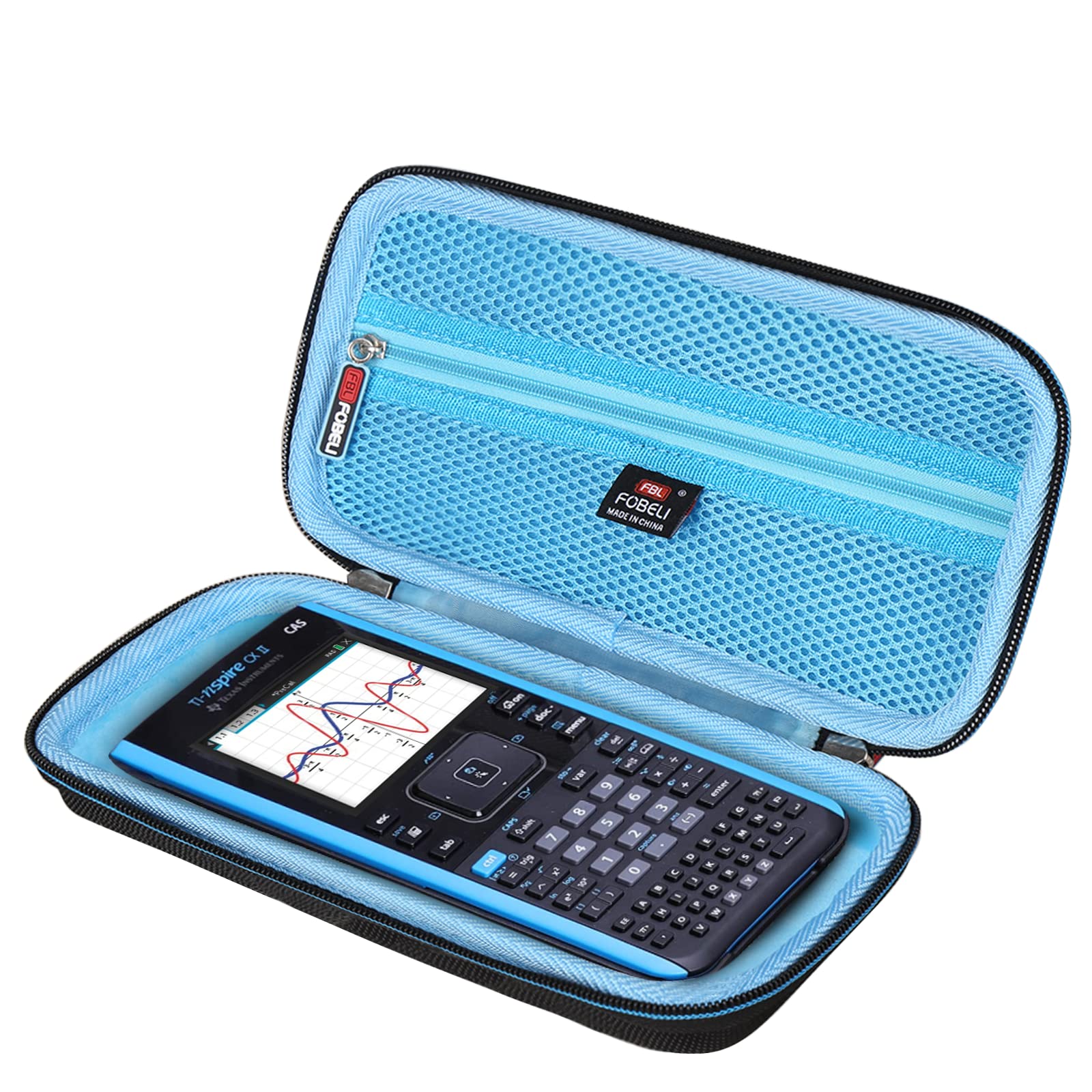 Fblfobeli Carrying Case Compatible With Texas Instruments Ti Nspire Cx Ii Cas Color Graphing Calculator, Waterproof Shockproof P