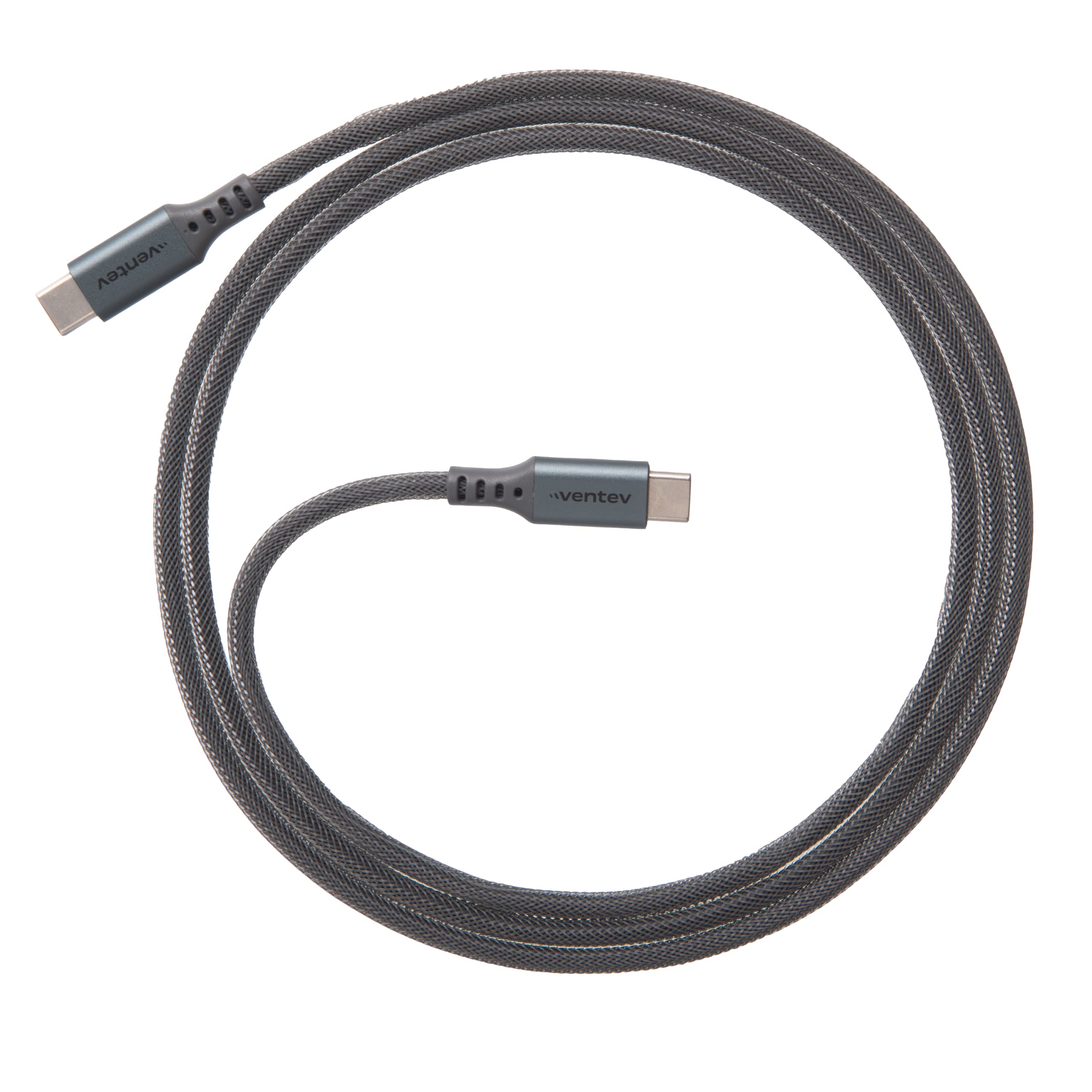 Ventev  ChargeSync Alloy USB C to USB C Cable 4ft  Steel