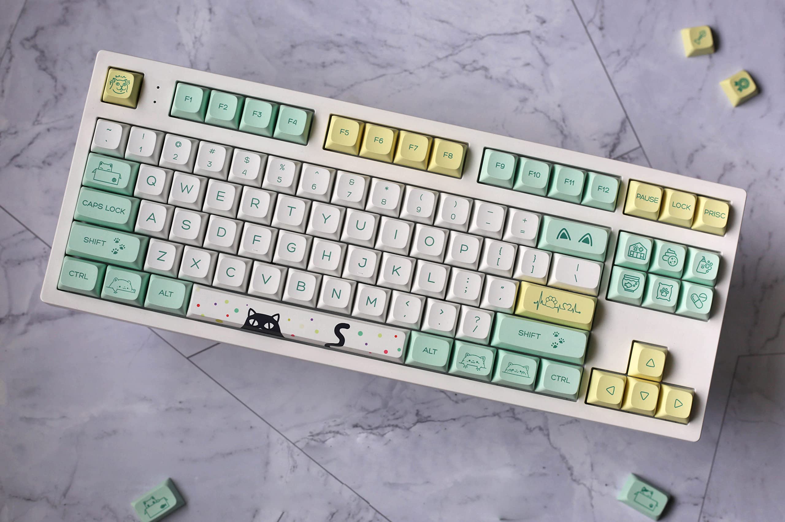 Daixiahu Pbt Pudding Keycaps, Theme Keycaps, 118 Keys Sublimation Keycap Set, Asa Profile Custom Keycaps For Cherry Gateron Mx S