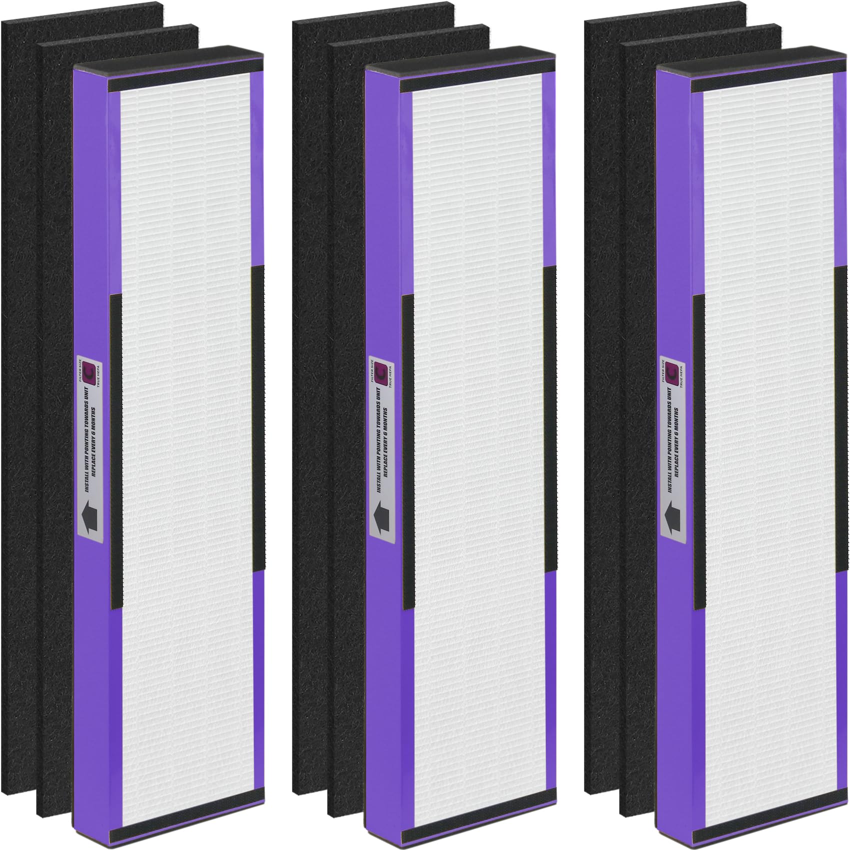 3 Pack Flt5250Pt Combo Pack Replacement Filter C Pet, Compatible With Germ Guardian Ac5000, Ac5000E, Ac5250Pt, Ac5350B, Ac5350Bc