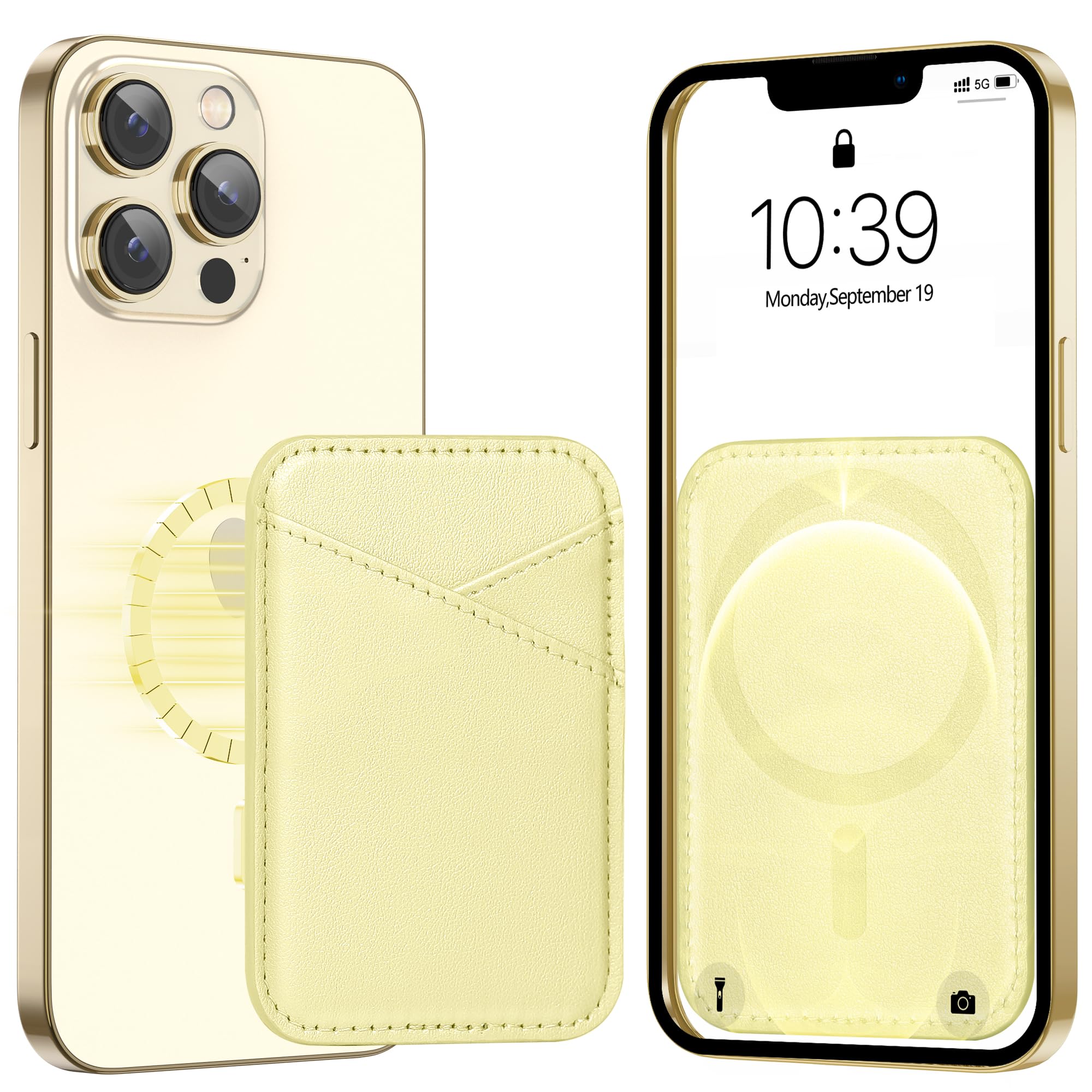 Miroddi For Magsafe Wallet, Magnetic Wallet Card Holder For Iphone 16/15/14/13/12 Series, 0.12'' Invisible Ultra Thin Magnetic P