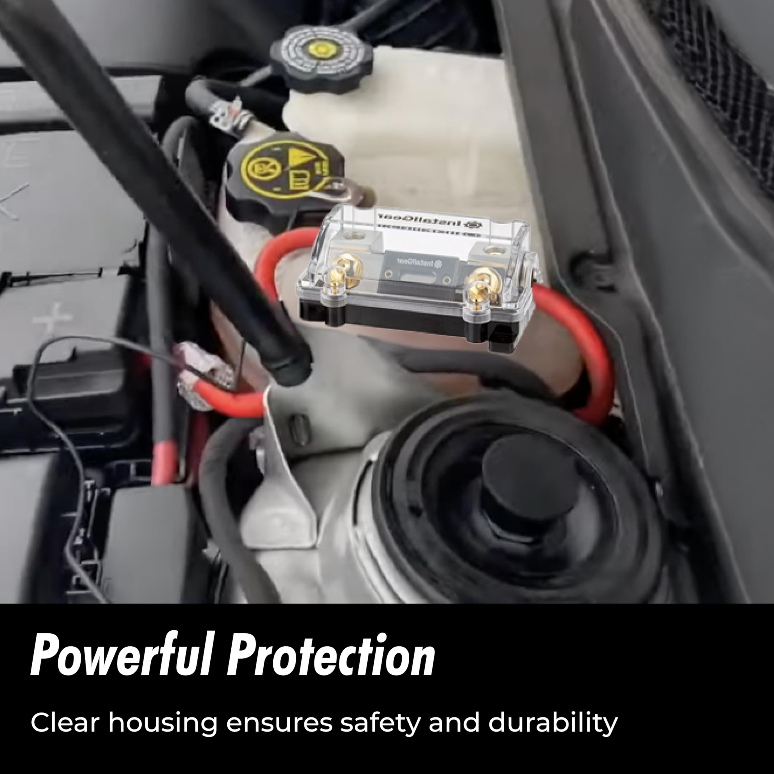 Installgear 0/2/4 Gauge Awg In Line Anl Fuse Holder With 100 Amp Fuse | Inline Fuse Holder   No Wire Terminals Needed | 100 Amp