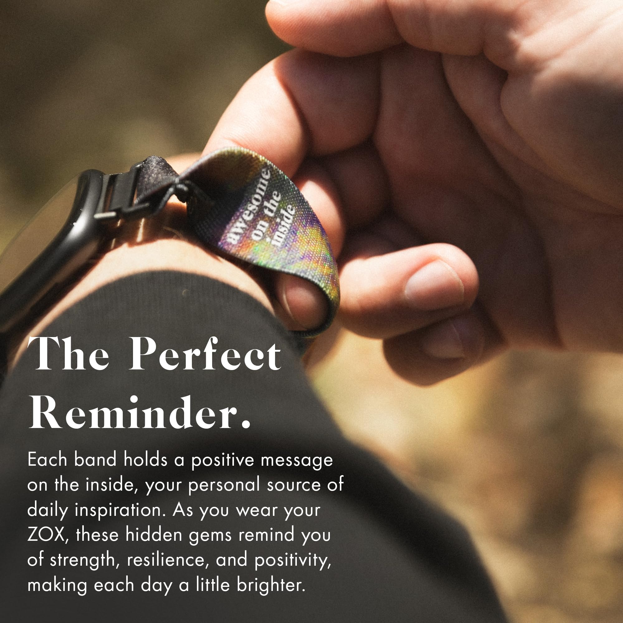 Zox Android Smart Watch Band - Awesome On The Inside | Soft, Adjustable Elastic Band With Motivational Affirmations And Beautifu