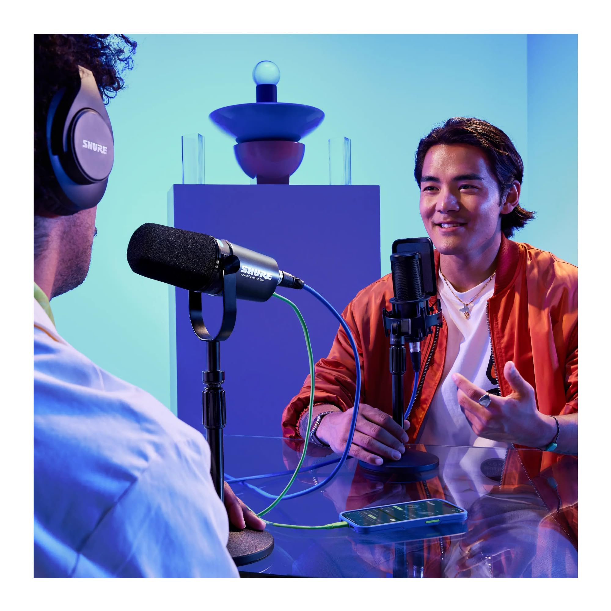 Shure Mv7I Smart Microphone With Built In Audio Interface   Podcast & Musician Mic With 2 Channels, Xlr And 1/4'', Usb C For Mac