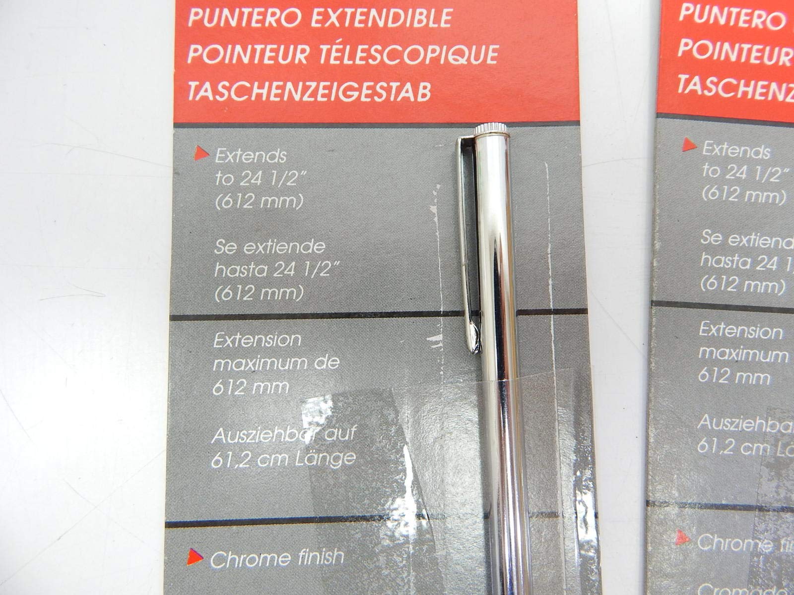 Slimline Pen Size Pocket Pointer With Clip [Set Of 2]