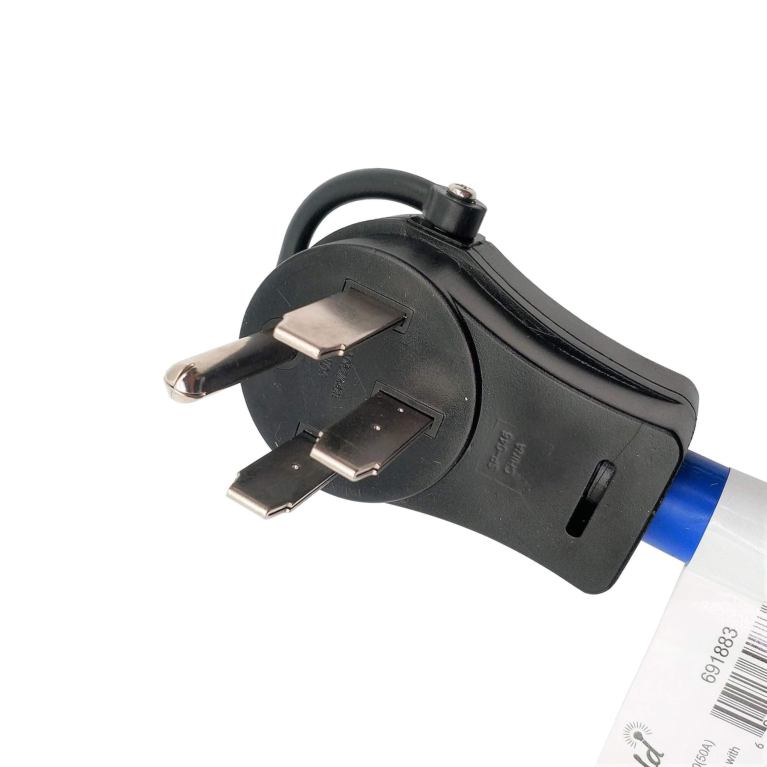 Parkworld 691883B Rv 50A Plug 14 50P To 6 50R Welder 50A Receptacle 40Amp Adapter Cord (5Ft)