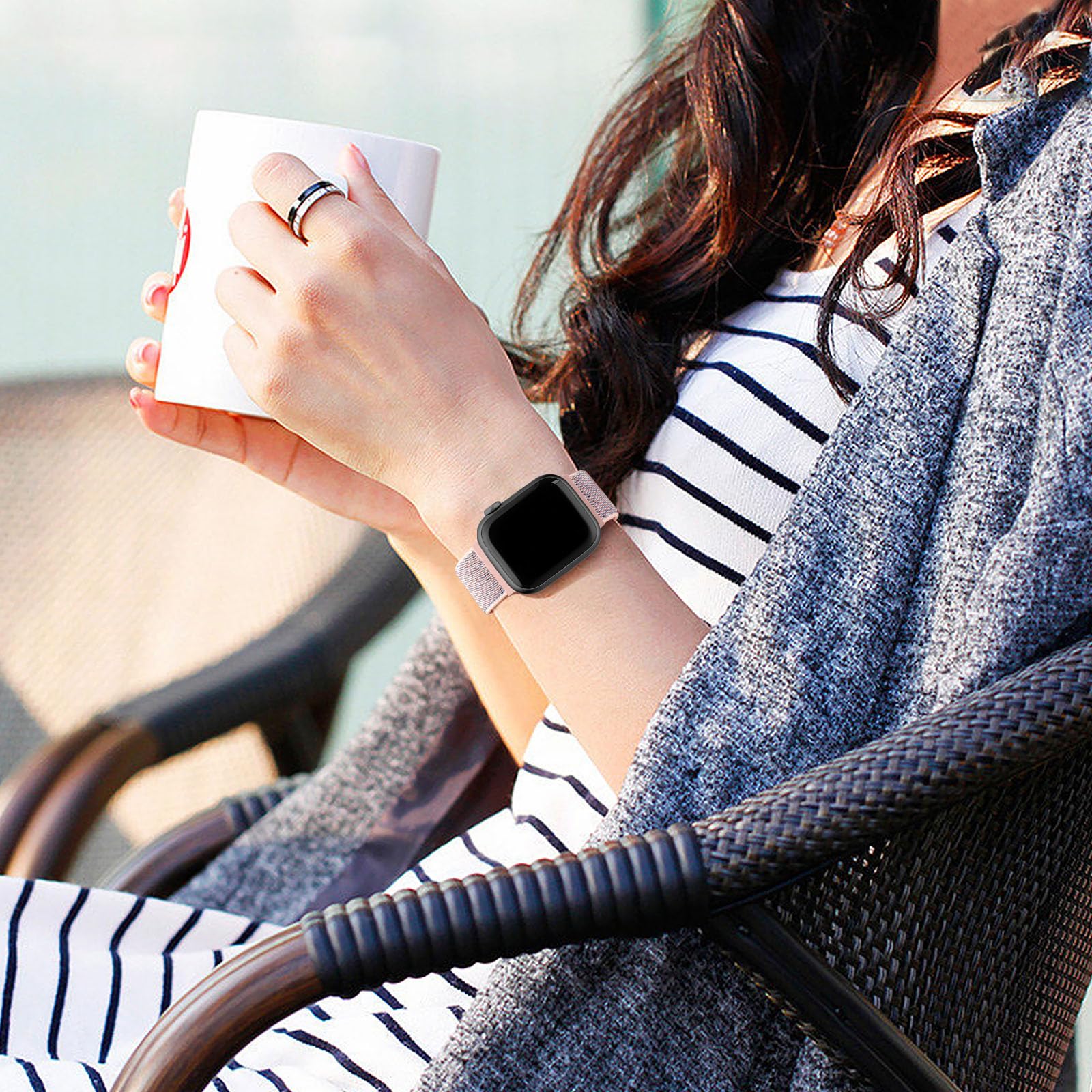 Lenrao Compatible With Apple Watch Bands For Women, 40Mm 38Mm 41Mm 42Mm 44Mm 45Mm,Sport Nylon Straps For Iwatch Bands Series Se