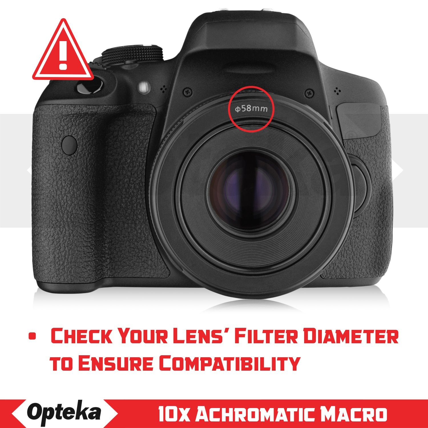 Opteka Achromatic 10X Diopter Close Up Macro Lens For Sony E Mount A7R, A7S, A7, A6300, A6000, A5100, A5000, A3000, Nex 7, 6, 5T