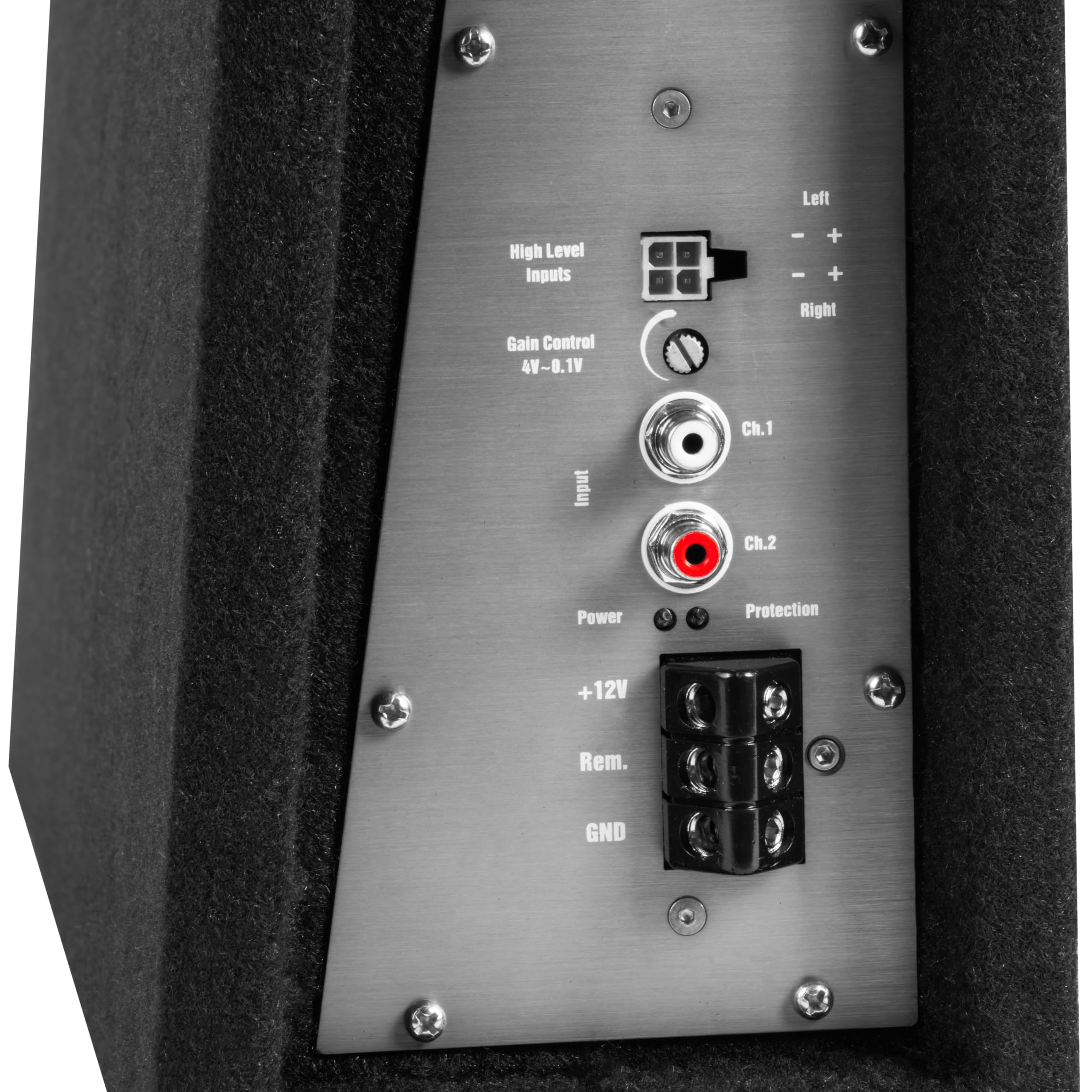 Belva Bpkg10T 600W Peak 10' Shallow Mount Angled Amplified Loaded Subwoofer Enclosure