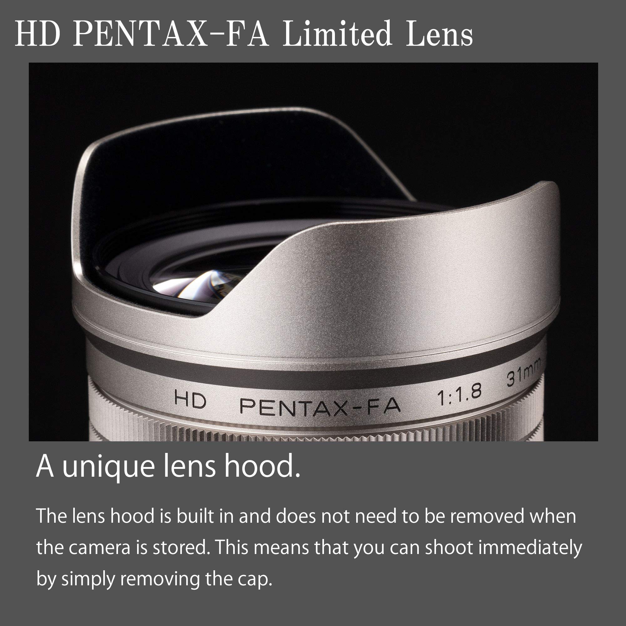 Pentax Hd 31Mmf1.8 Limited Black Limited Lens Wide Angle Prime Lens [F1.8 Large Aperture Lens] [High Performance Hd Coating] [Sp
