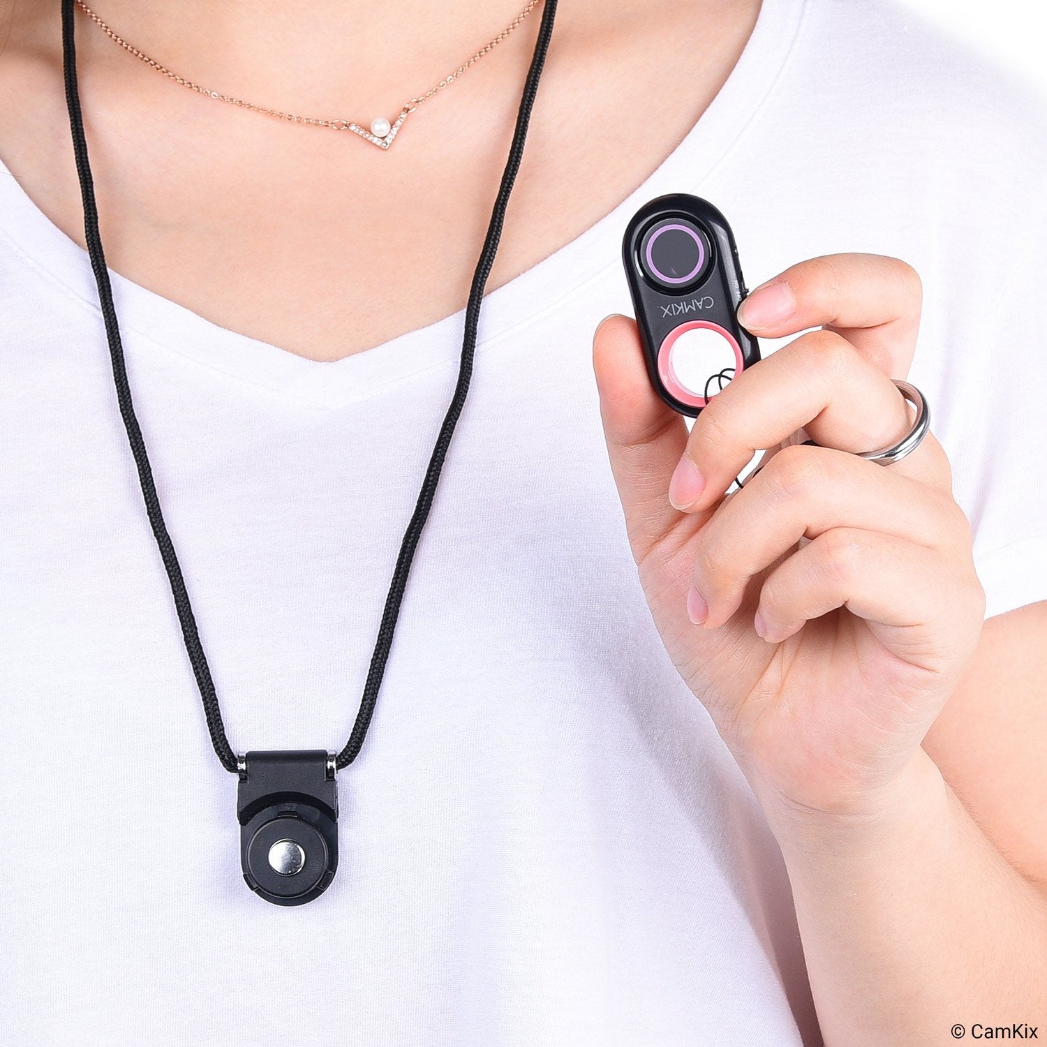 2X Camkix Camera Shutter Remote Control With Bluetooth Wireless Technology   Works Flawlessly With Iphone/Ipad And Android (Pink)