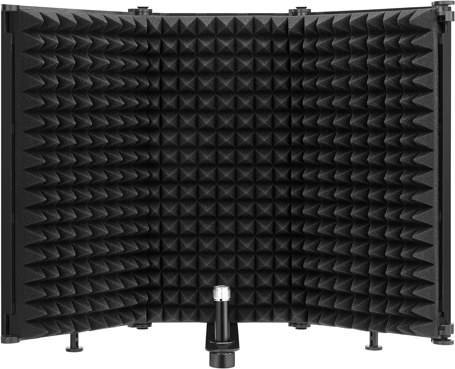 Ygm Acoustic Foams Portable 3 Panel Foldable Isolation Shield For Microphone (For Youtubers And Musicians)