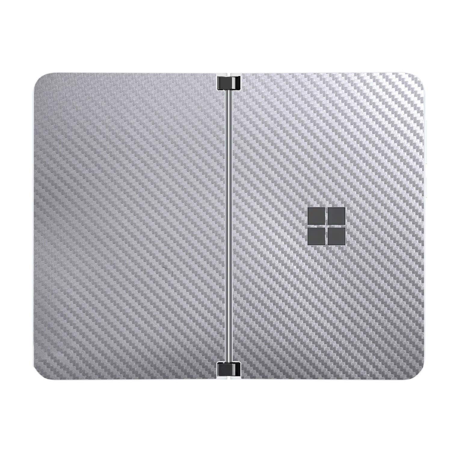 Sopiguard Sticker For Surface Duo Phone Edge To Edge Precision Vinyl Skin Wrap (Carbon Silver)