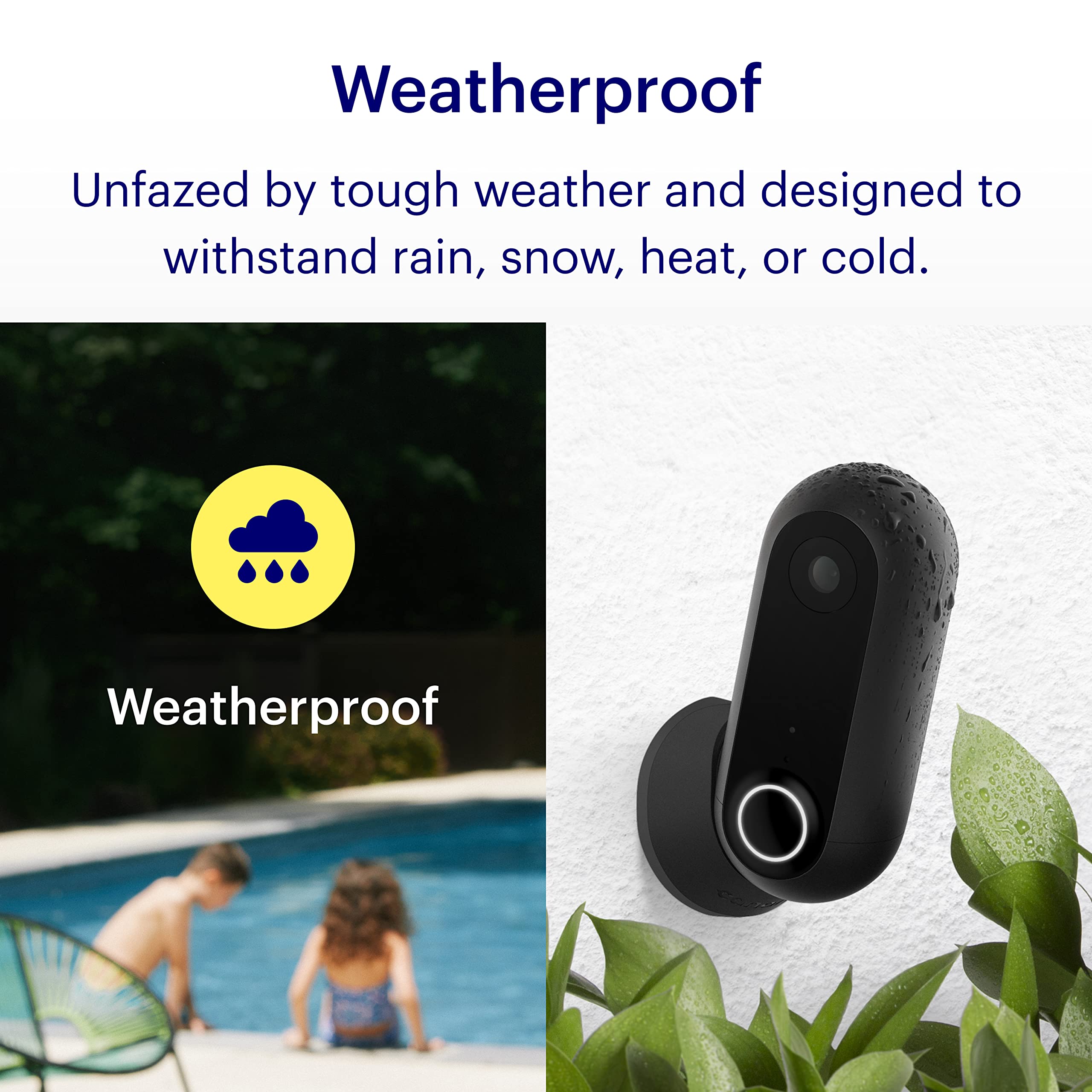 Canary Flex Outdoor Indoor Home Security Camera | Weatherproof, Wire Free Or Plugged In, 2 Way Talk, Person Detection, Motion Al