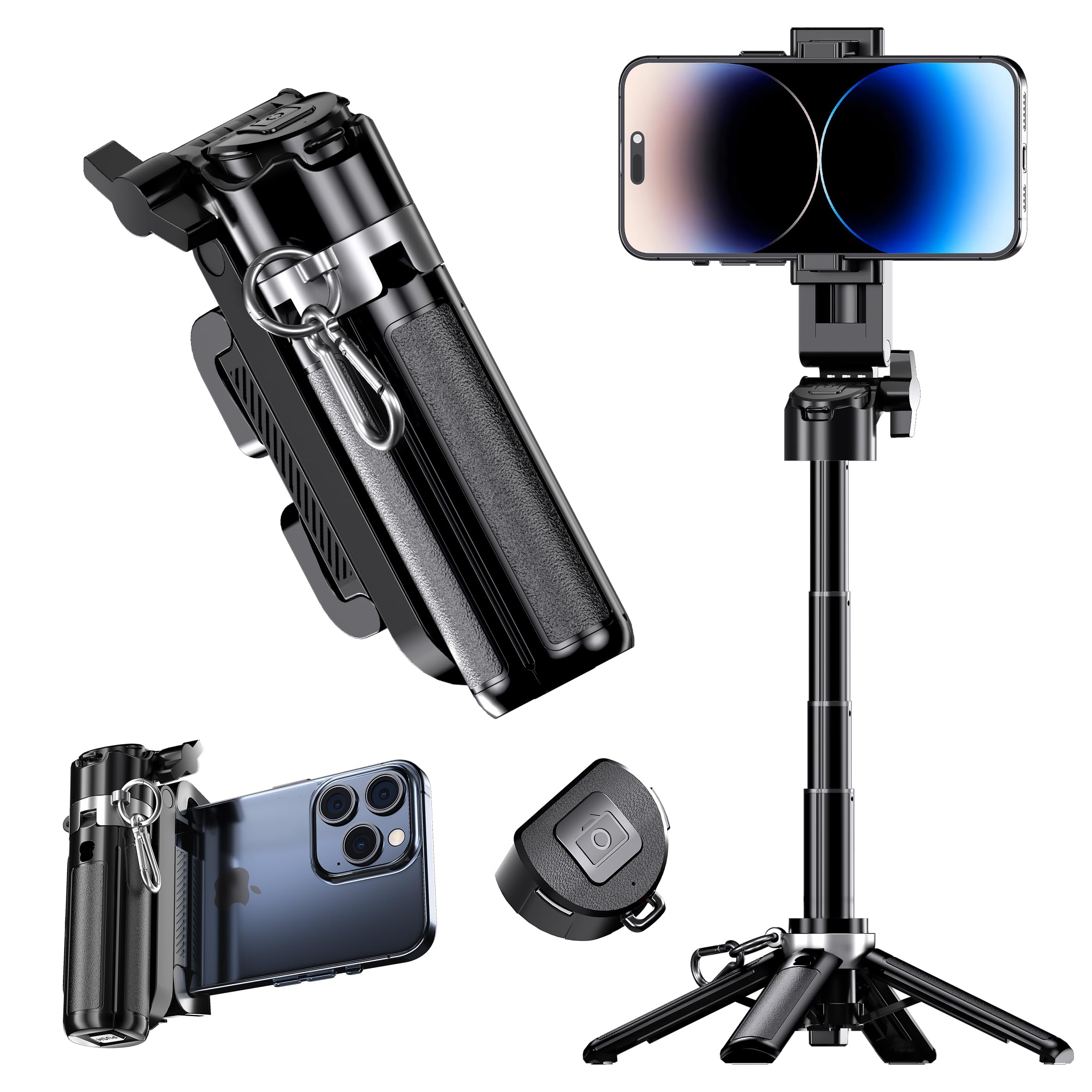 GripPic Mini Selfie Stick Tripod Stand for iPhone