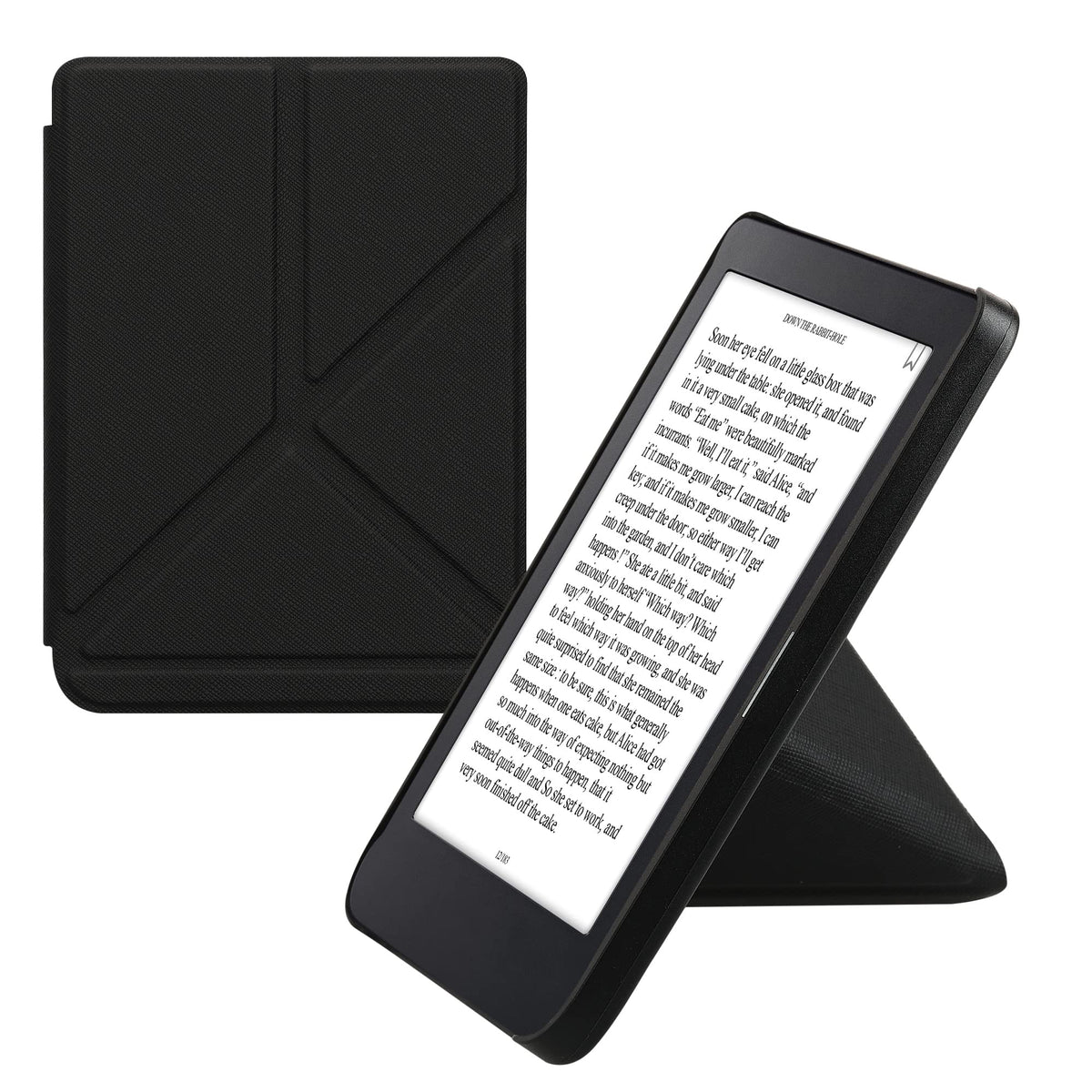 Kwmobile Origami Case Compatible With Kobo Clara 2E / Tolino Shine 4 Case   Slim Pu Leather Cover With Stand   Black
