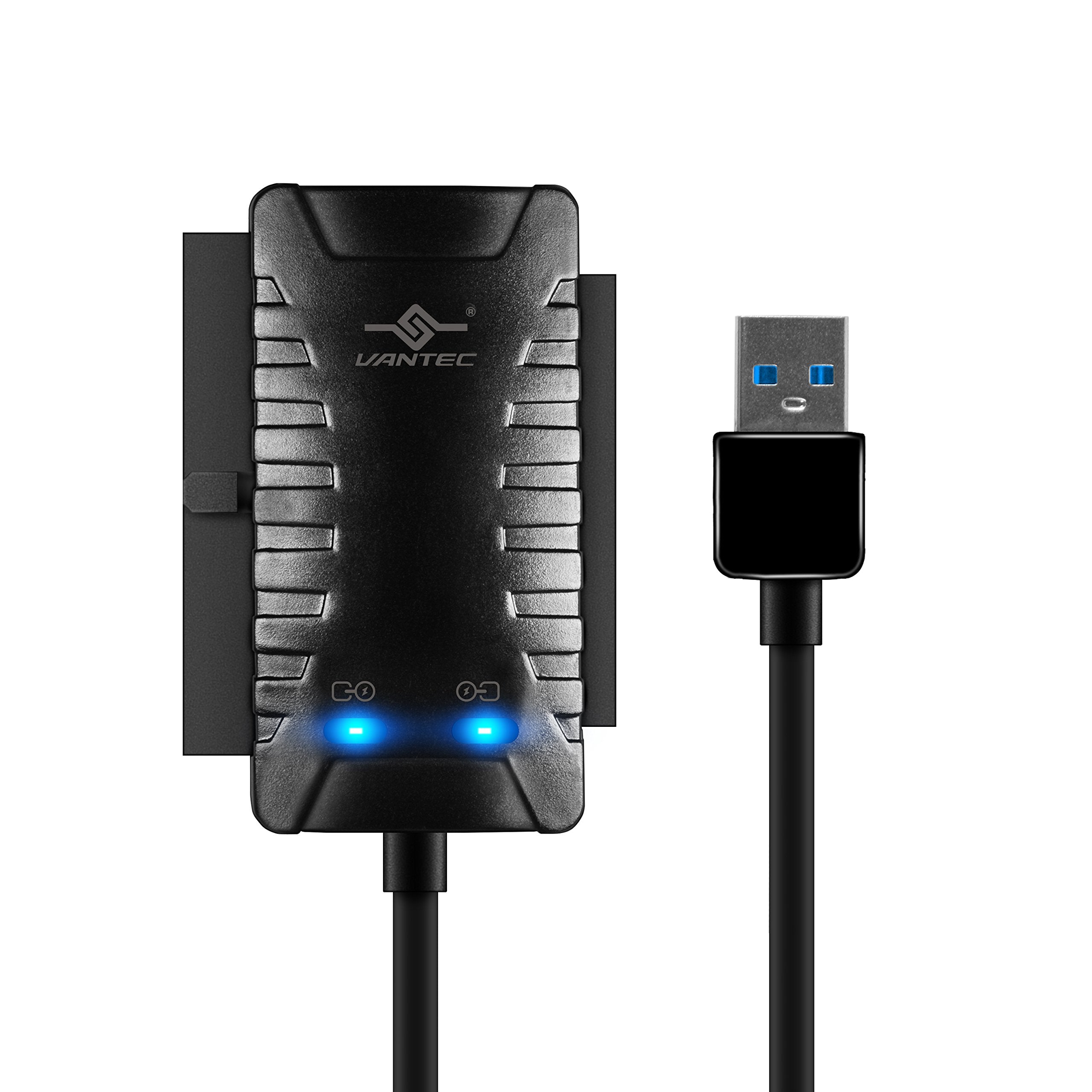 Vantec SATA/IDE to USB 3.0 Adapter, Small, Black, Model CB-ISA225-U3, Copper Material