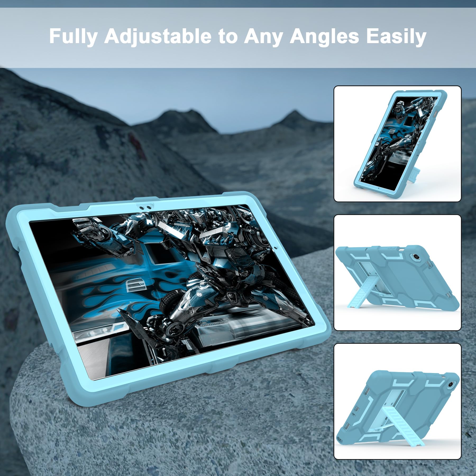 Ccmao Case For Samsung Galaxy Tab A9+ 10.9   (Sm X210/X216/X218), Heavy Duty Shockproof Hard Hybrid Three Layer Protective Cover