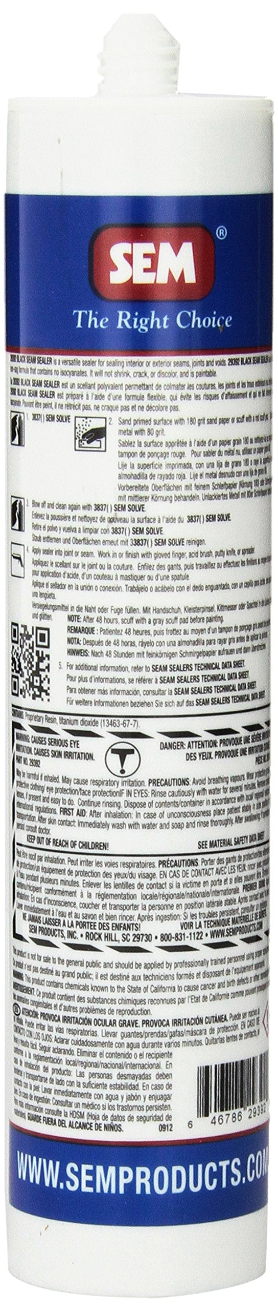 1K Seam Sealer - Black,WBAUVB00BI28218