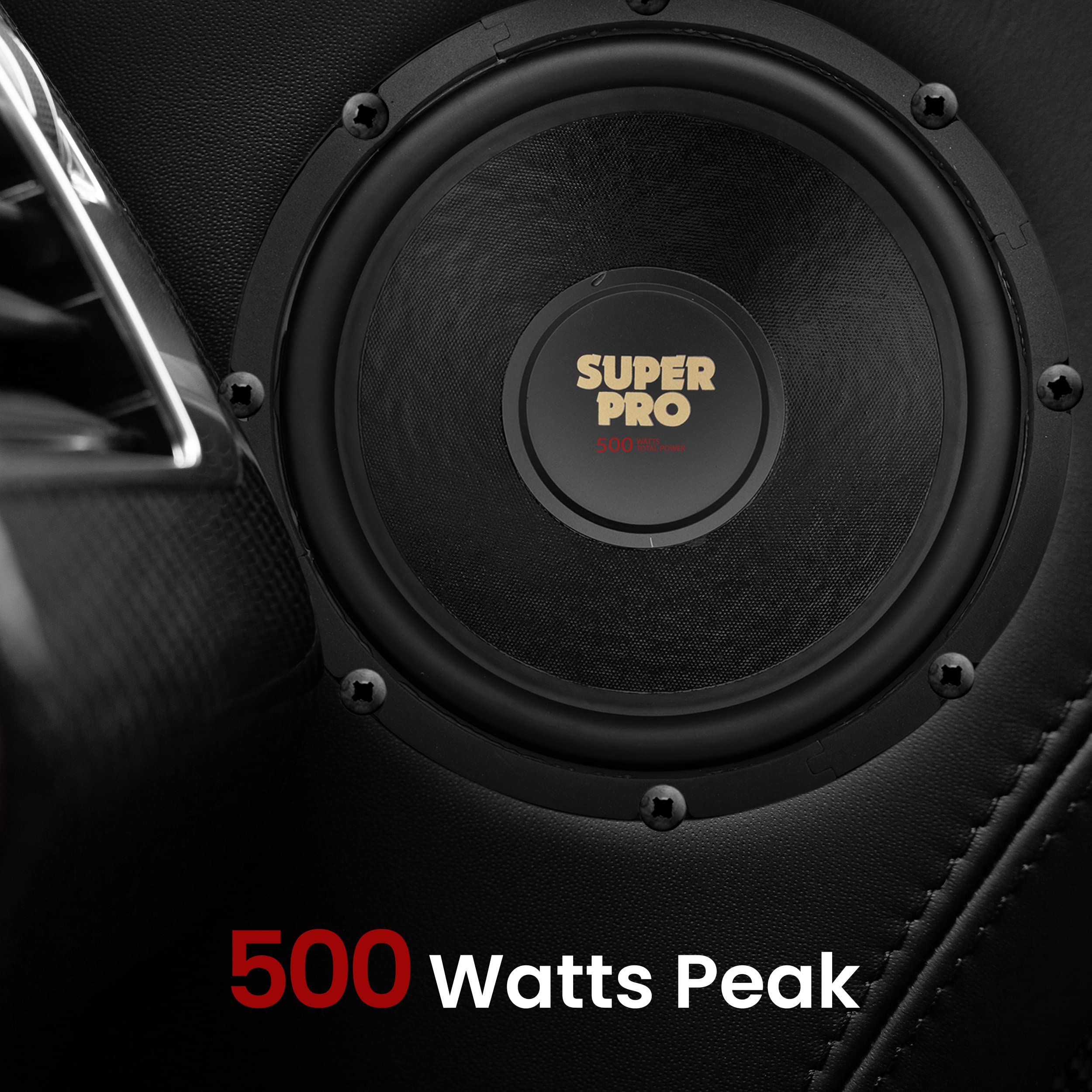 Pyramid 10 Inch Car Subwoofer Speaker   500 Watt High Powered Car Audio Sound Component Speaker System W/ 2 Inch High Temperatur