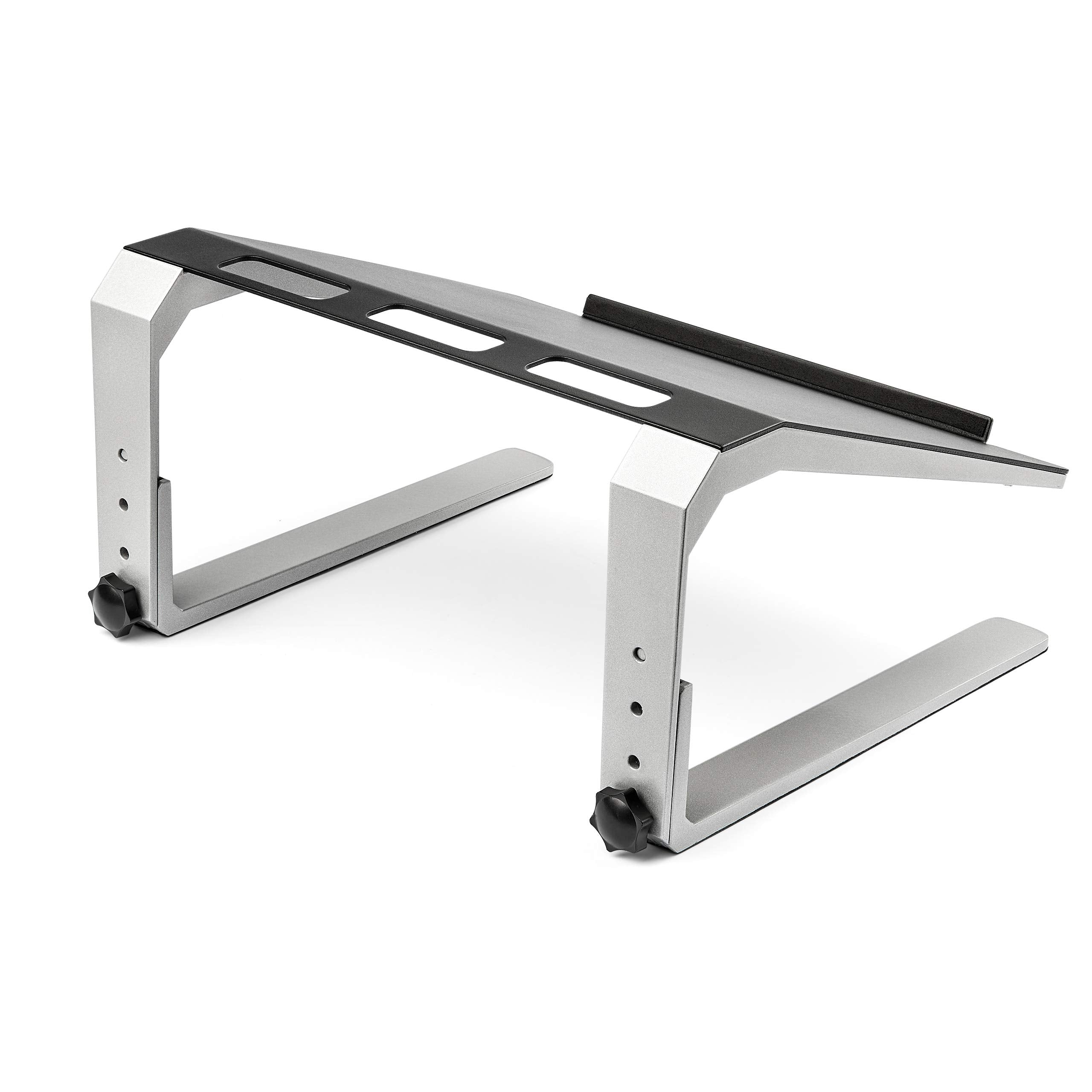 Startech.Com Adjustable Laptop Stand - Heavy Duty Steel & Aluminum - 3 Height Settings - Tilted - Ergonomic Laptop Riser For Des