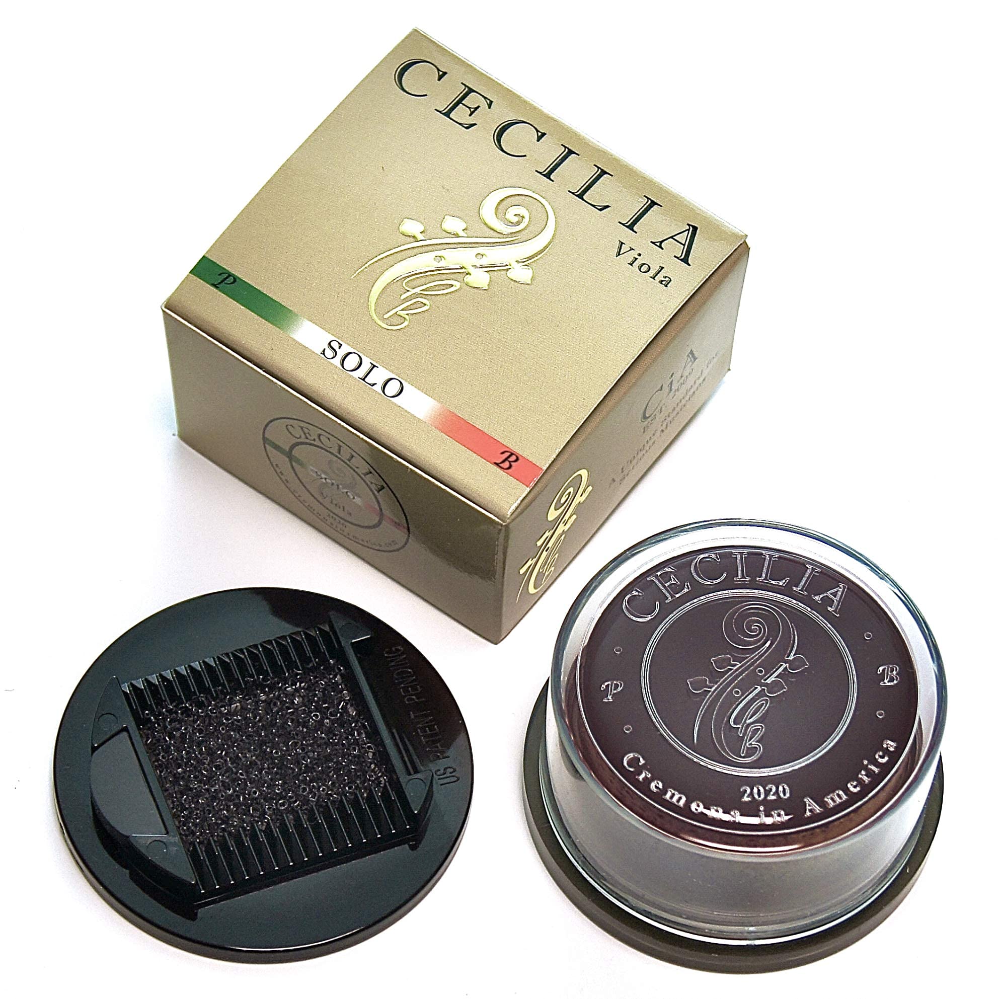 Cecilia 'Solo' Rosin For Viola, Rosin Specially Formulated Viola Rosin For Viola Bows With Included Rosin Spreader (Full Cake)