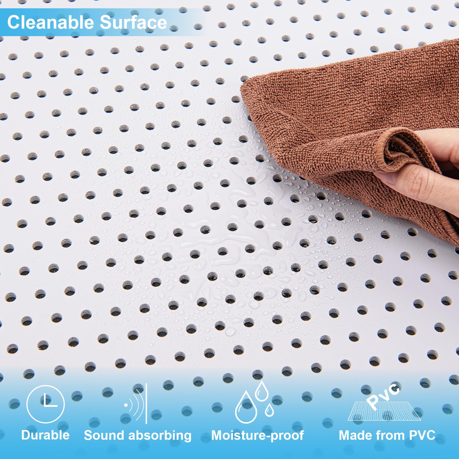 Art3D Acoustic Drop Ceiling Tiles 2X2Ft 12 Pack, Soundproof Panels 24X24 For Wall Coverings, White