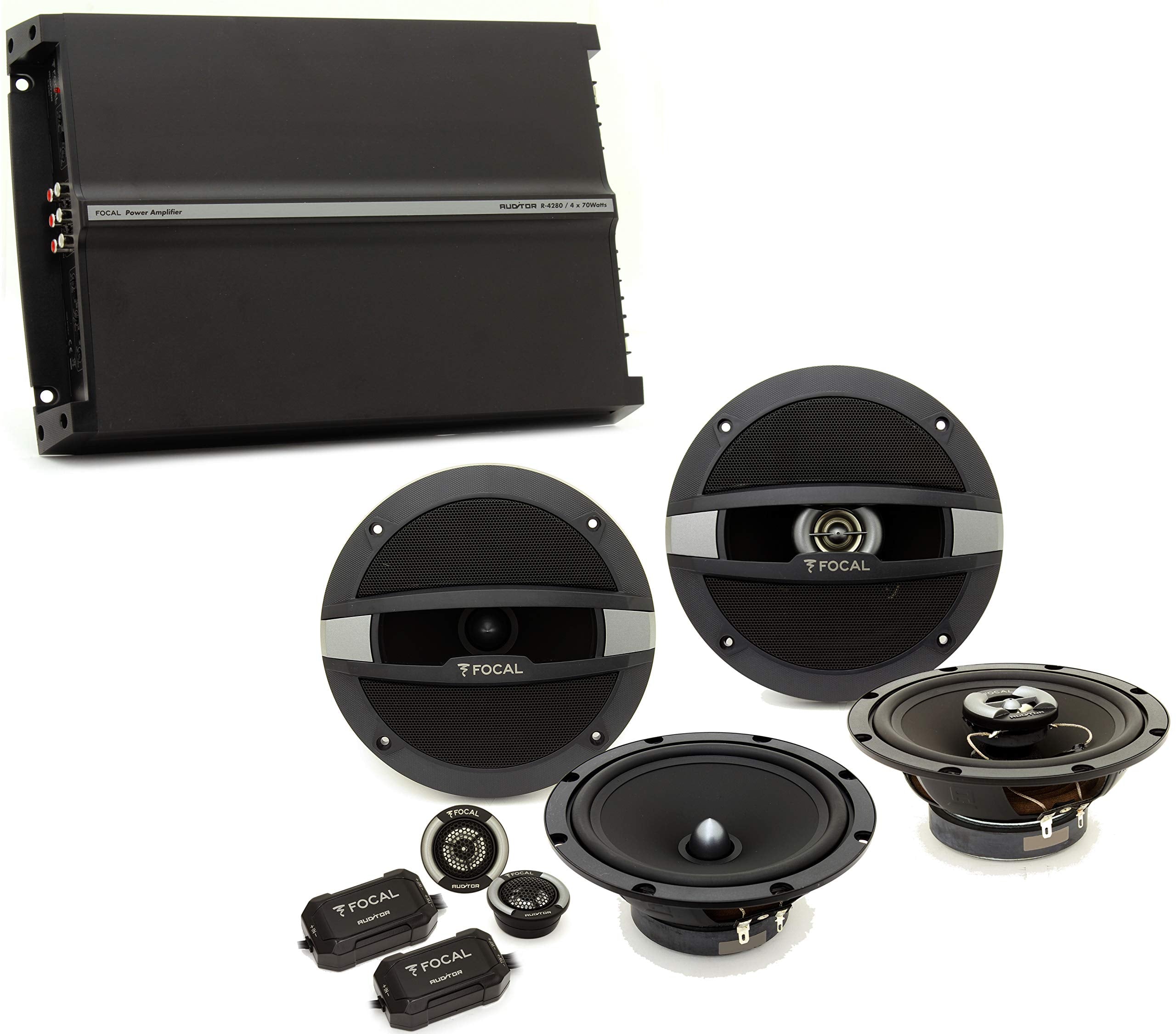 Focal 3pkg Auditor R-165S2 6.5 120W RMS 2-Way Component Speaker System Auditor R-165C 6.5 120W RMS 2-Way Coaxial Speakers R-4280