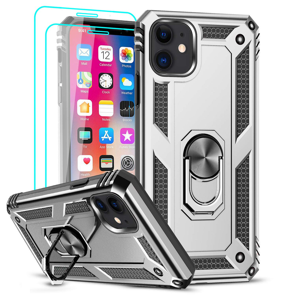 Leyi Compatible With Iphone 11 Pro Case With [2Pack] Tempered Glass Screen Protector, [Military Grade] Protective Phone Cover Ca
