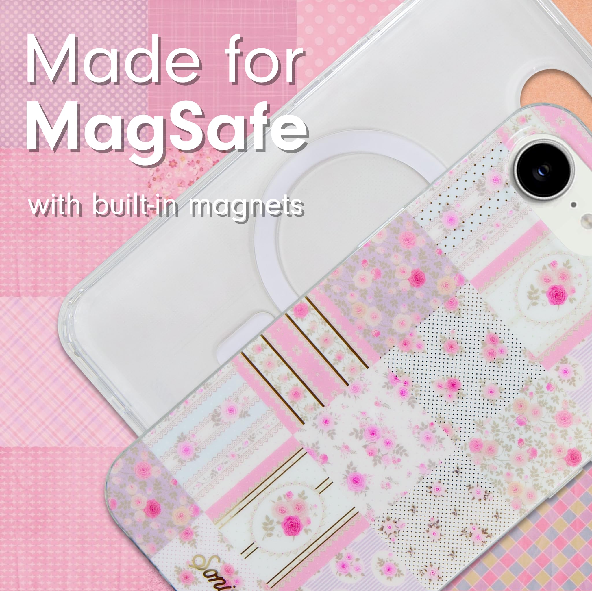 Sonix iPhone 16e Case | MagSafe Compatible | 10ft Drop Tested | Patchwork Cottage Design