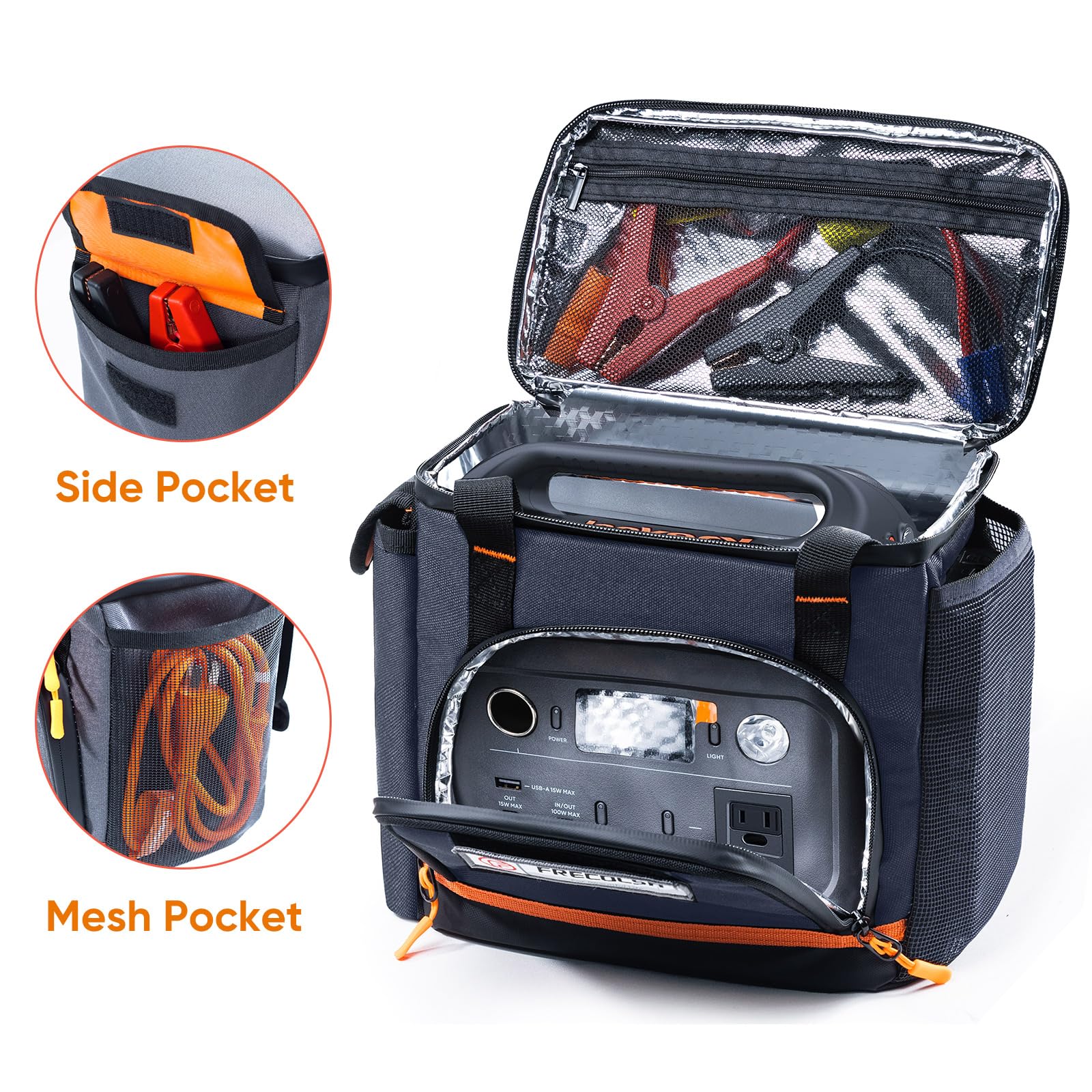 Frecolsh Travel Carrying Case Compatible With Jackery Explorer 300/240/160, Portable Power Station Storage Case With Waterproof
