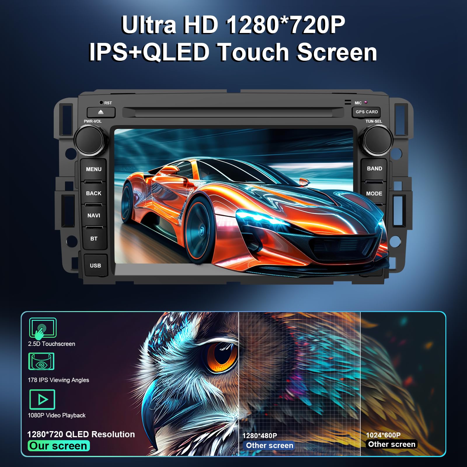 Swtnvin Car Stereo Radio For Gmc Sierra Yukon Chevrolet Buick Chevy Silverado Android 14 Dvd Player Double Din 7Inch Ips 1280 *