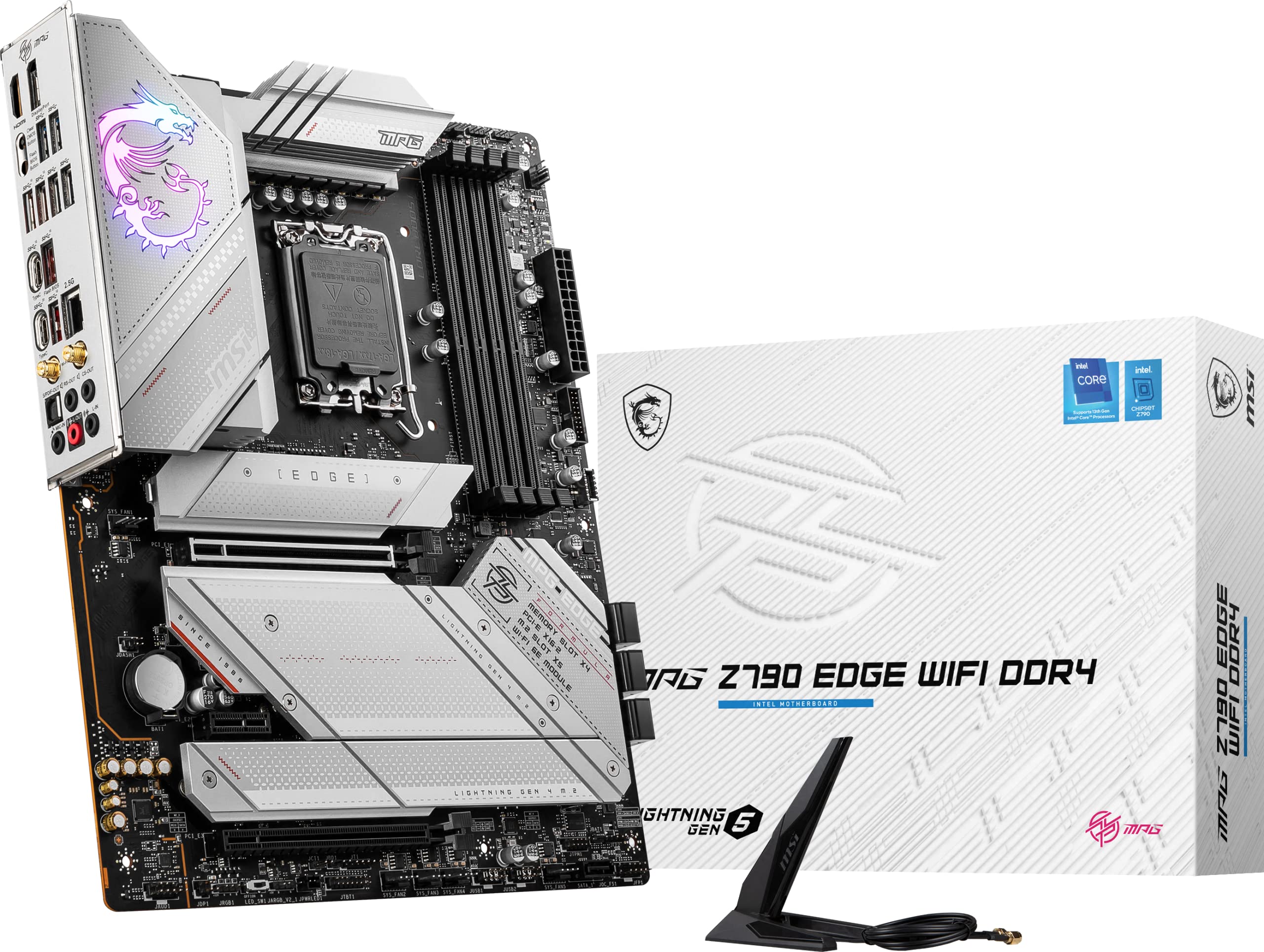 Msi Mpg Z790 Edge Wifi Ddr4 Gaming Motherboard (Supports 12Th/13Th Gen Intel Processors, Lga 1700, Ddr4, Pcie 5.0, M.2, 2.5Gbps