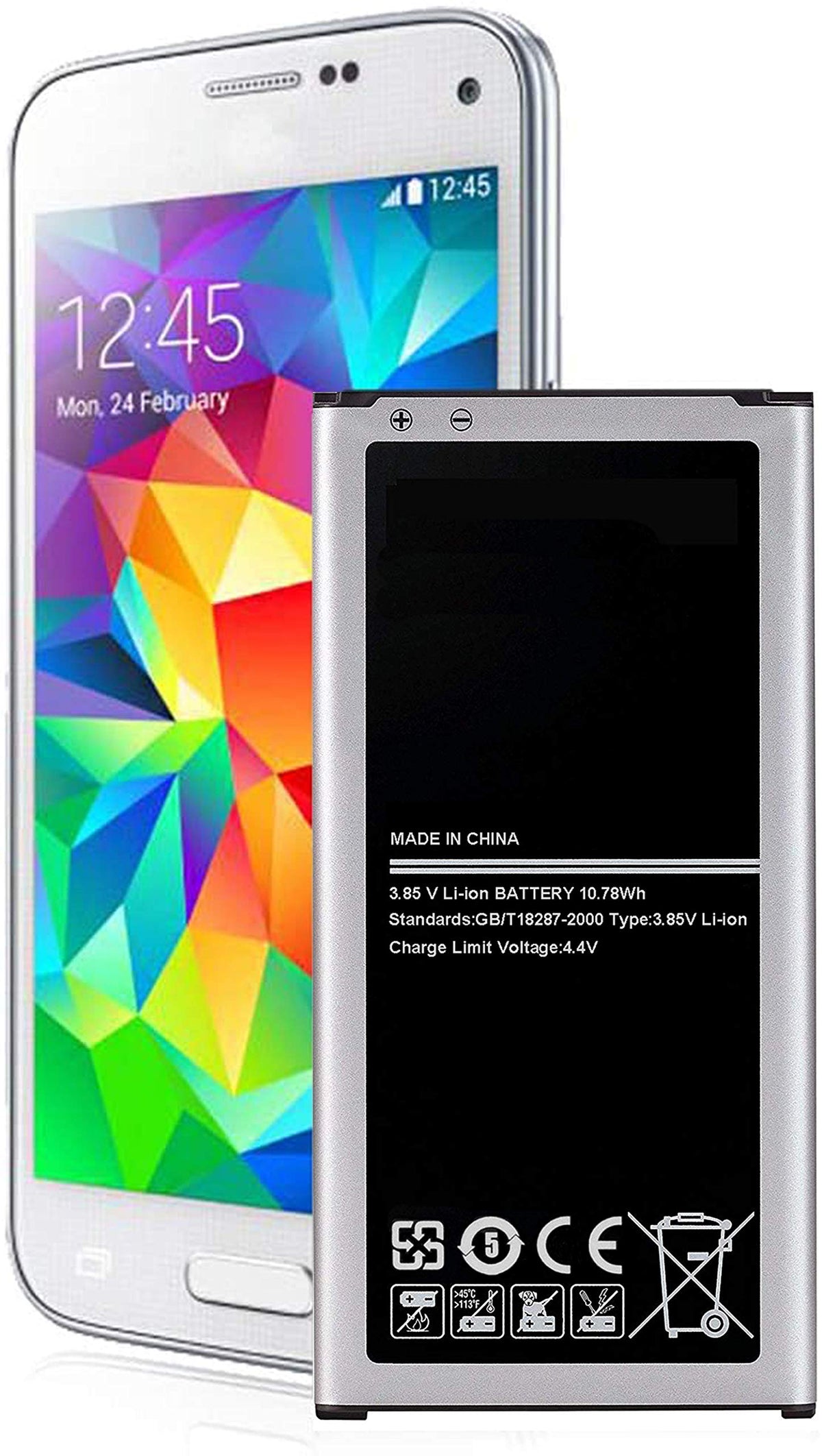 Galaxy S5 Battery, Cleantt 2800Mah Li Ion Replacement Battery For Samsung Galaxy S5 [ I9600, G900F, G900V (Verizon), G900T (T Mo