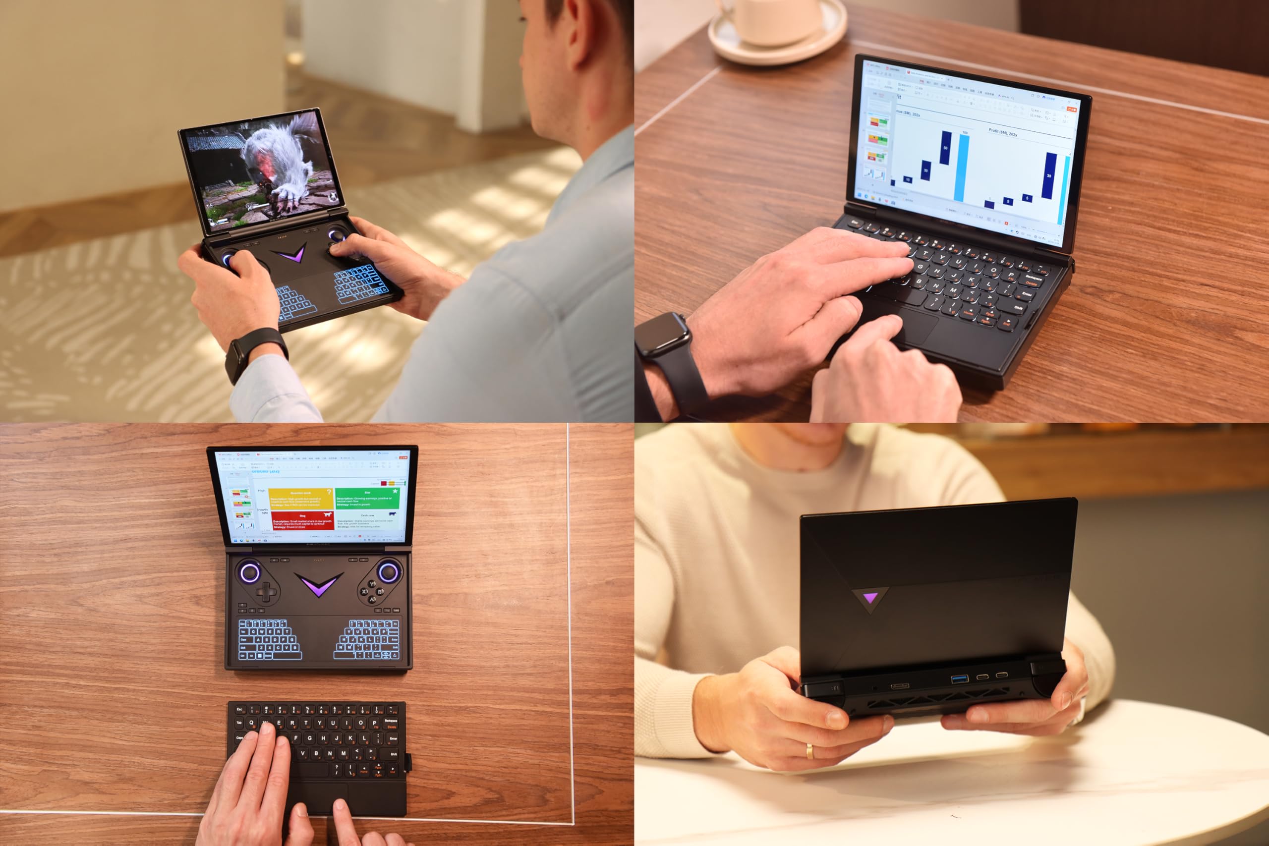 One Xplayer G1 Handheld Pc With Amd Ryzen Ai 9 Hx 370, 2-In-1 Laptop With 8.8'' 144Hz 2K Touchscreen, 32G Ram And 1Tb Ssd