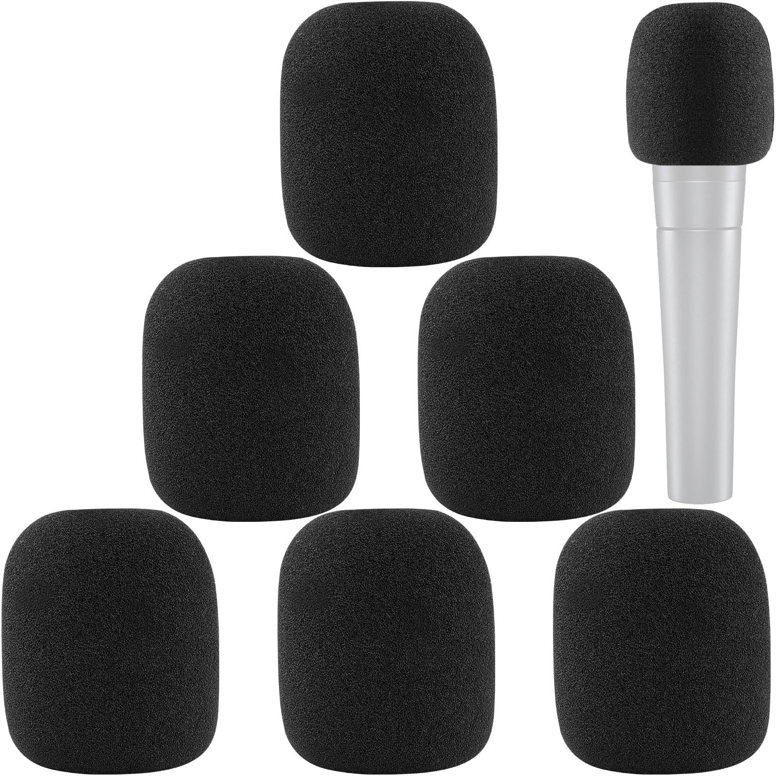 Windscreen For Sm58, 6Pack Microphone Pop Filter Foam Cover For Shure Sm58 Sm48,Mic Cover Replacement For Noise Reduction By Chr