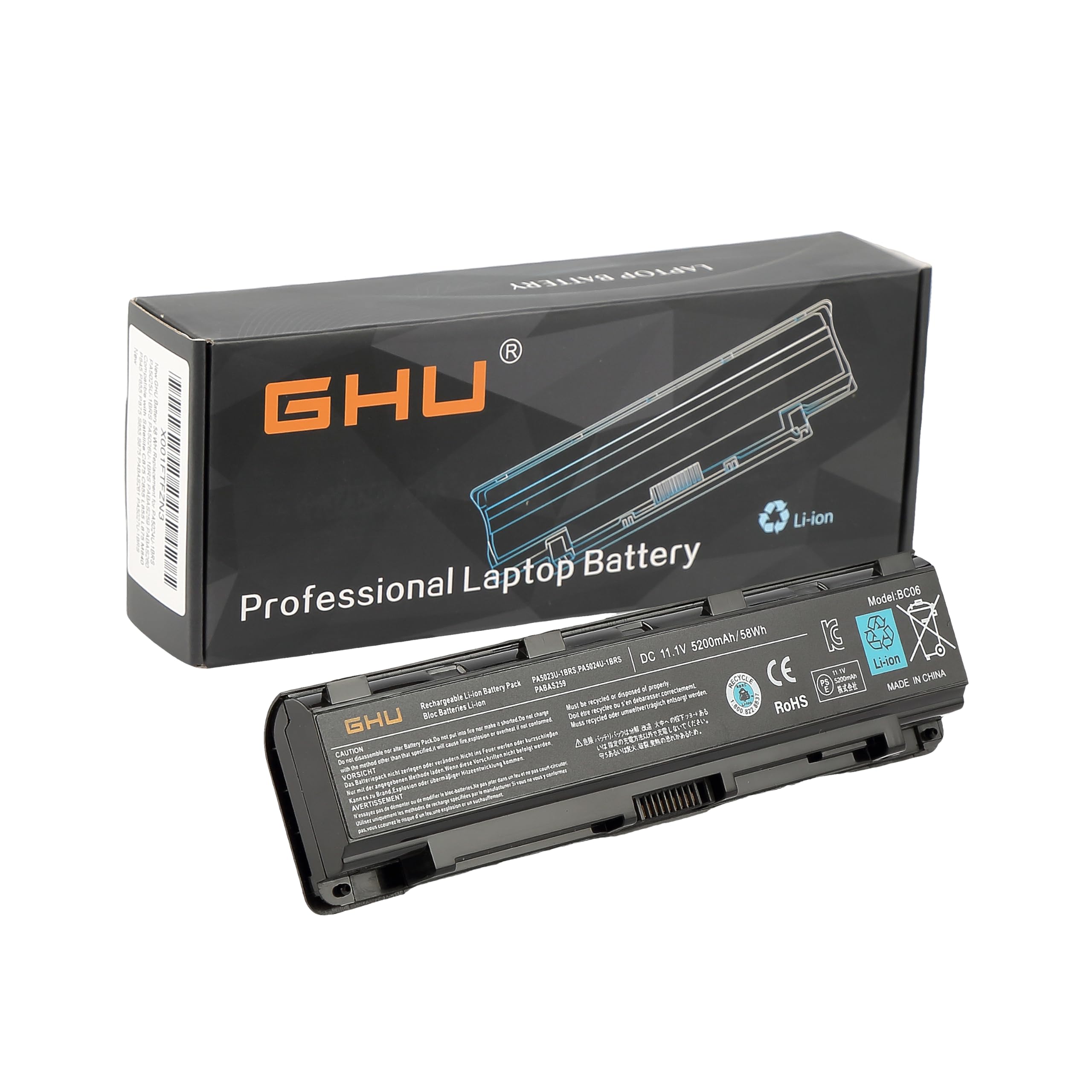 Ghu New Battery 58 Wh Replacement For Pa5024U 1Brs Pa5025U 1Brs Pa5026U 1Brs Pabas259 Pabas260 Compatible With Satellite C875 C8
