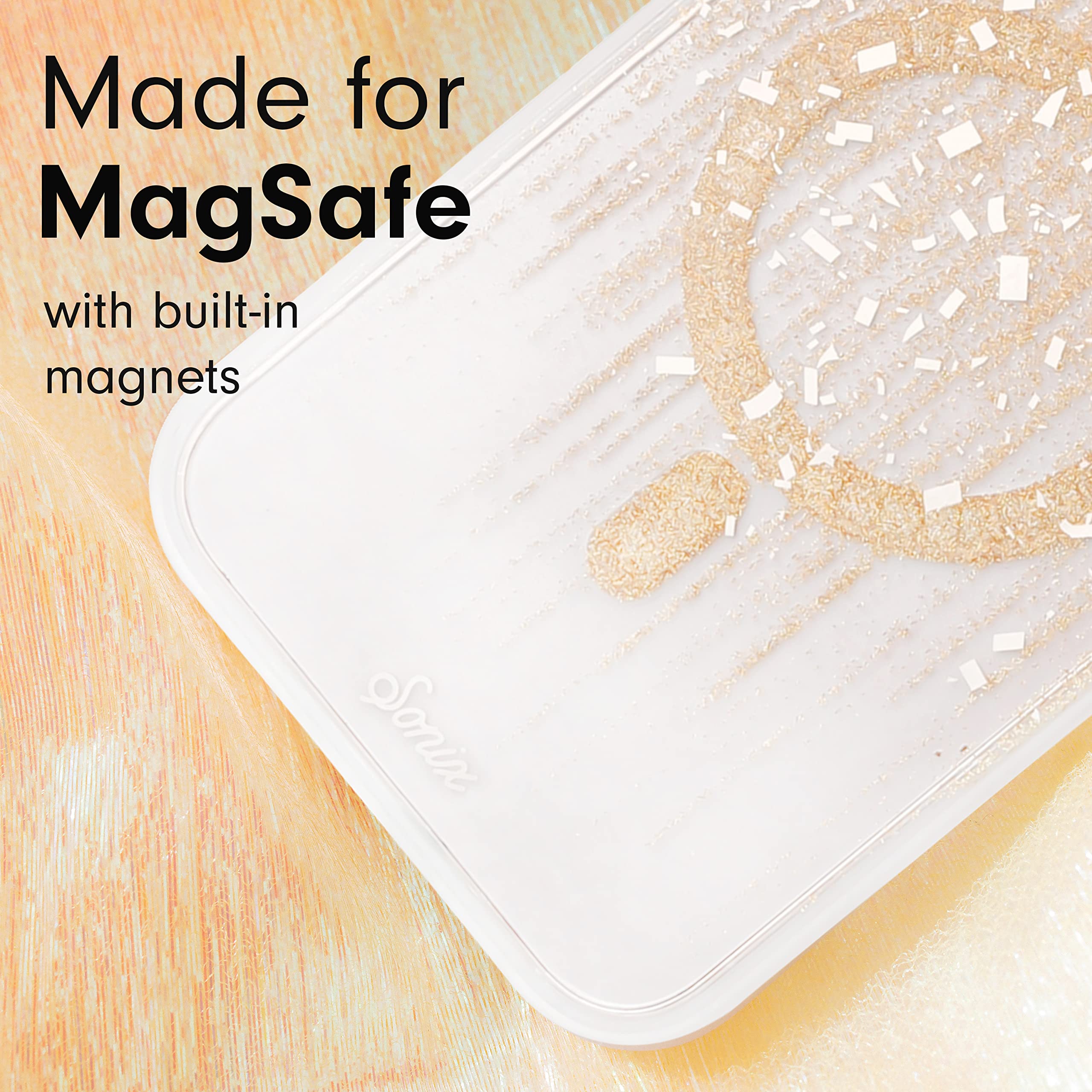 Sonix Case For Iphone 14 Pro | Compatible With Magsafe | 10Ft Drop Tested | Drippin' Gold Glitter