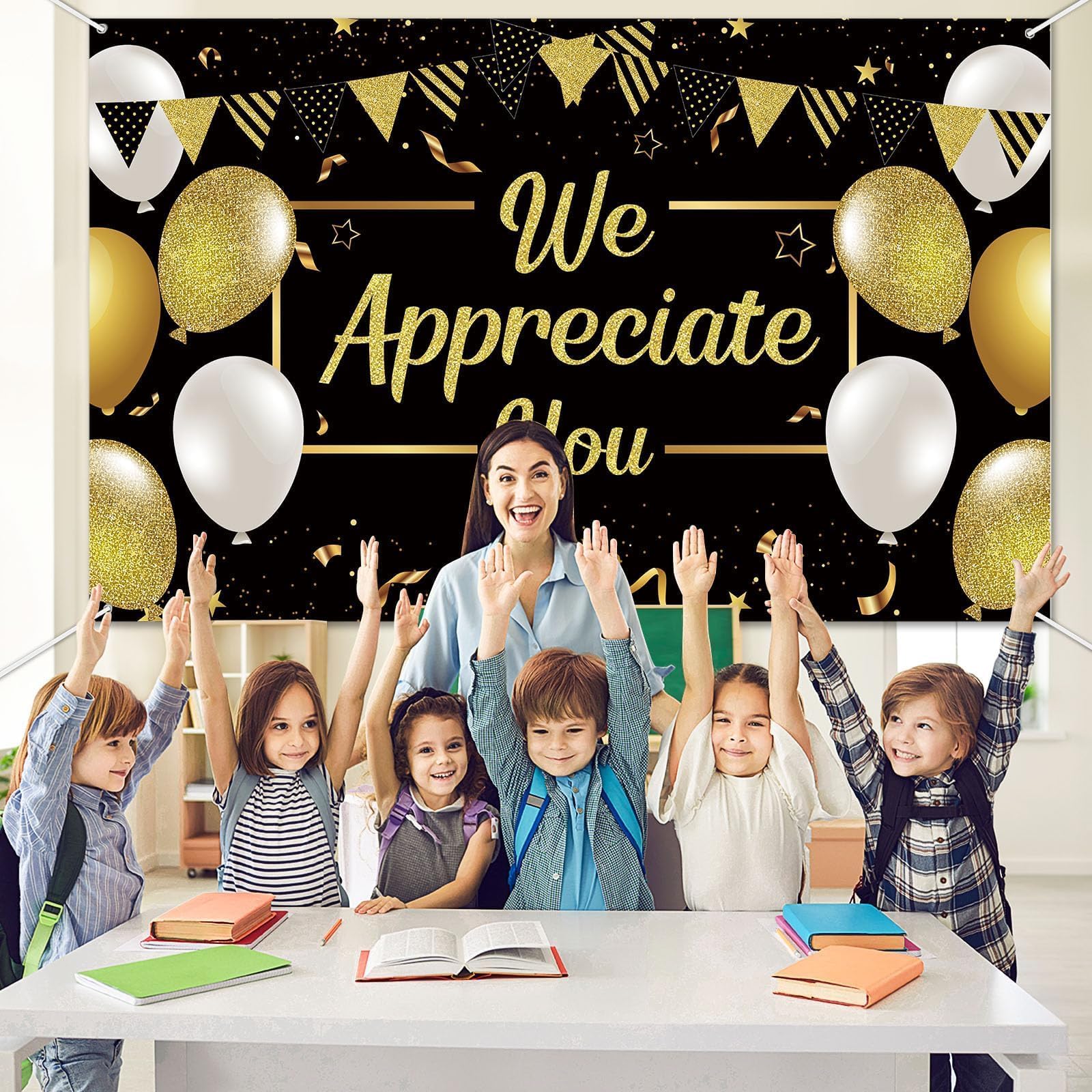 Chunnin We Appreciate You Banner Backdrop Appreciation Party Decorations Thank You For All You Do For Pastor Veterans Teacher Wo