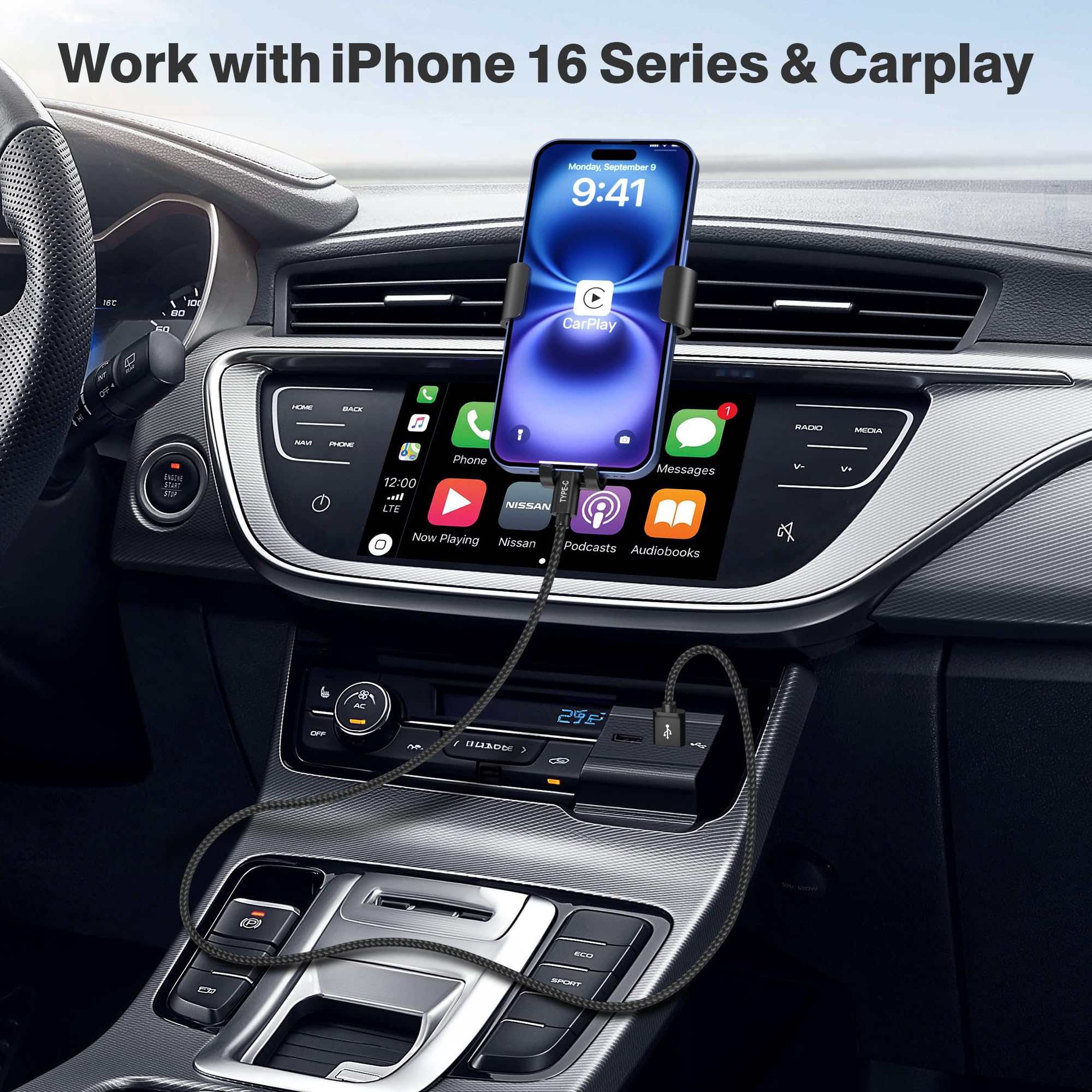 Elebase For Airpods 4 Usb C Charger Cable 3 Pack 1.5/3.3/6.6Ft,Type C Charging Cord For Apple Airpods 4Th Generation,Airpods Pro