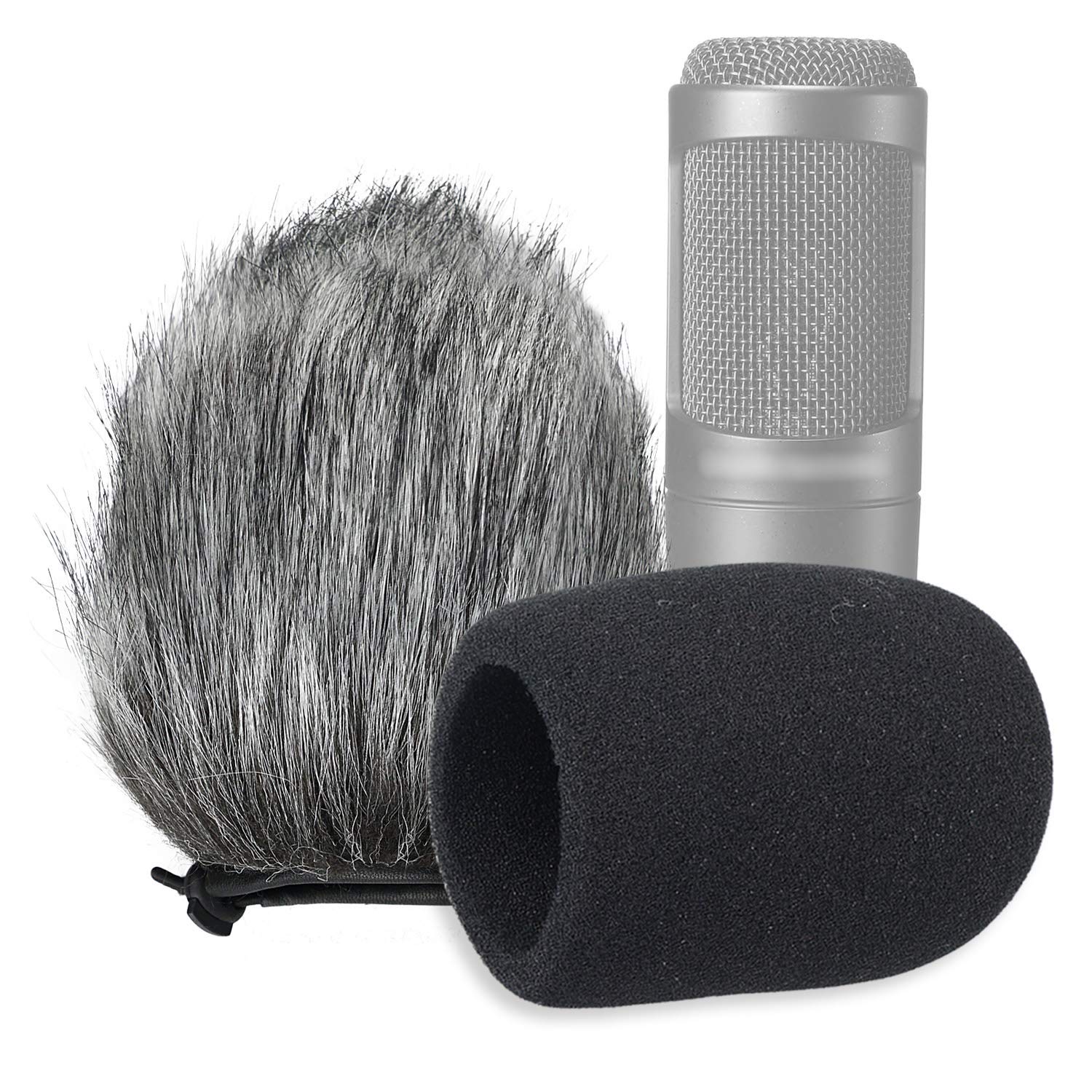 Sunmon Windscreen And Foam Cover, Indoor Outdoor Microphone Wind Muff For Audio Technica At2020, At2020Usb, At2020Usb+ Mic At203
