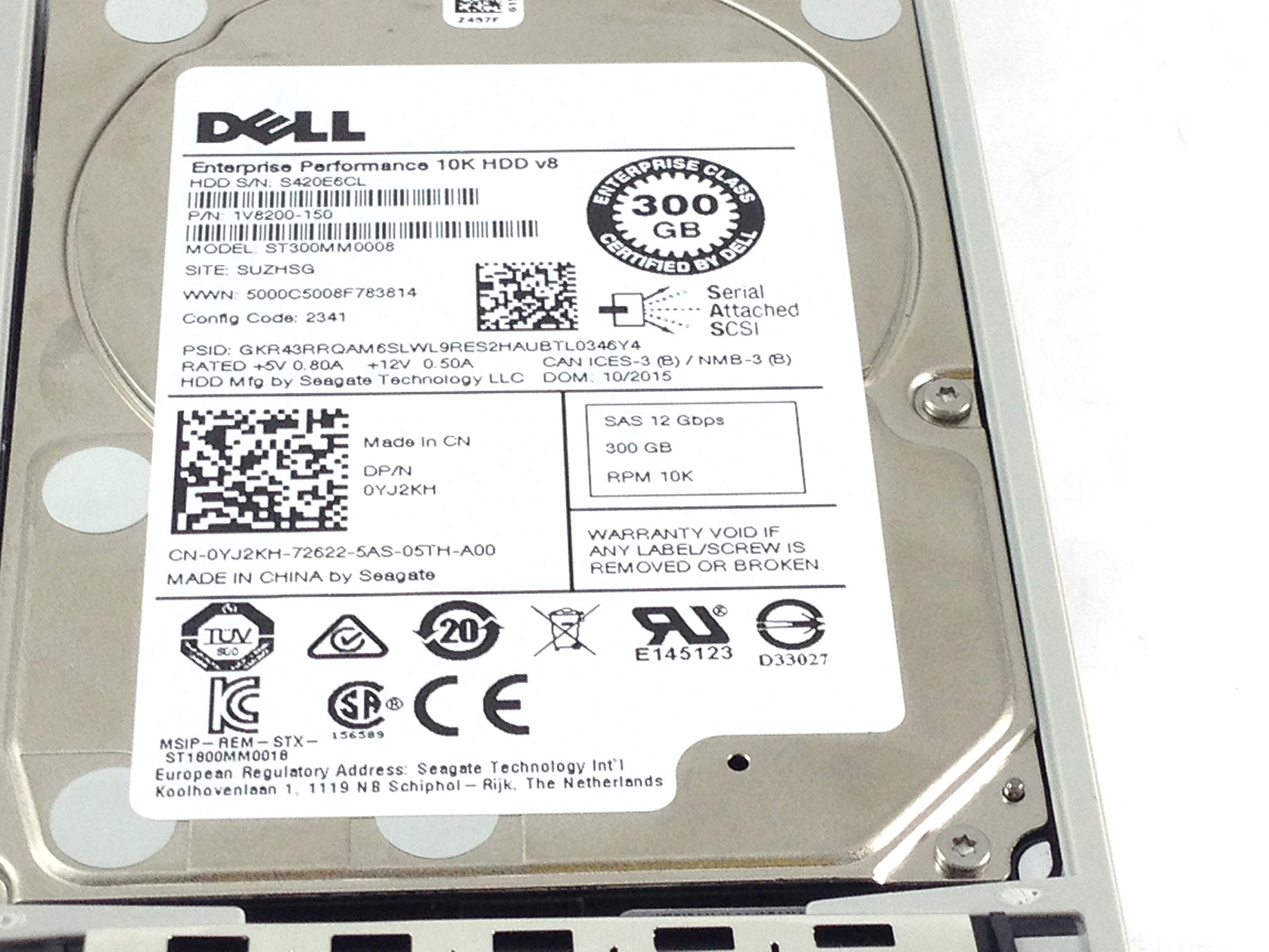 Dell ST300MM0008 300GB 10K 12Gbps SAS 2.5'' Hard Drive with PowerEdge Tray