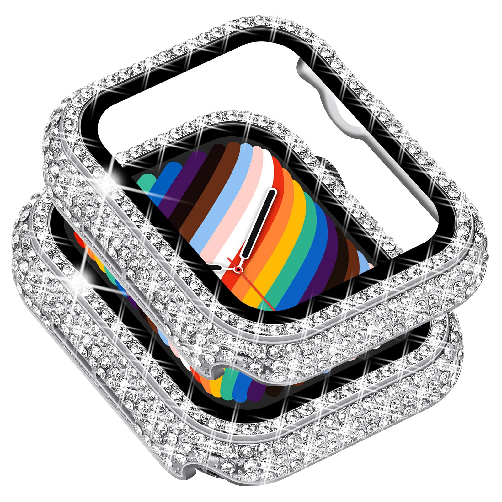 Surace Compatible With Apple Watch Case 42Mm With Screen Protector For Apple Watch Series 6/5/4/3/2/1, Bling Case 300 Crystal Di