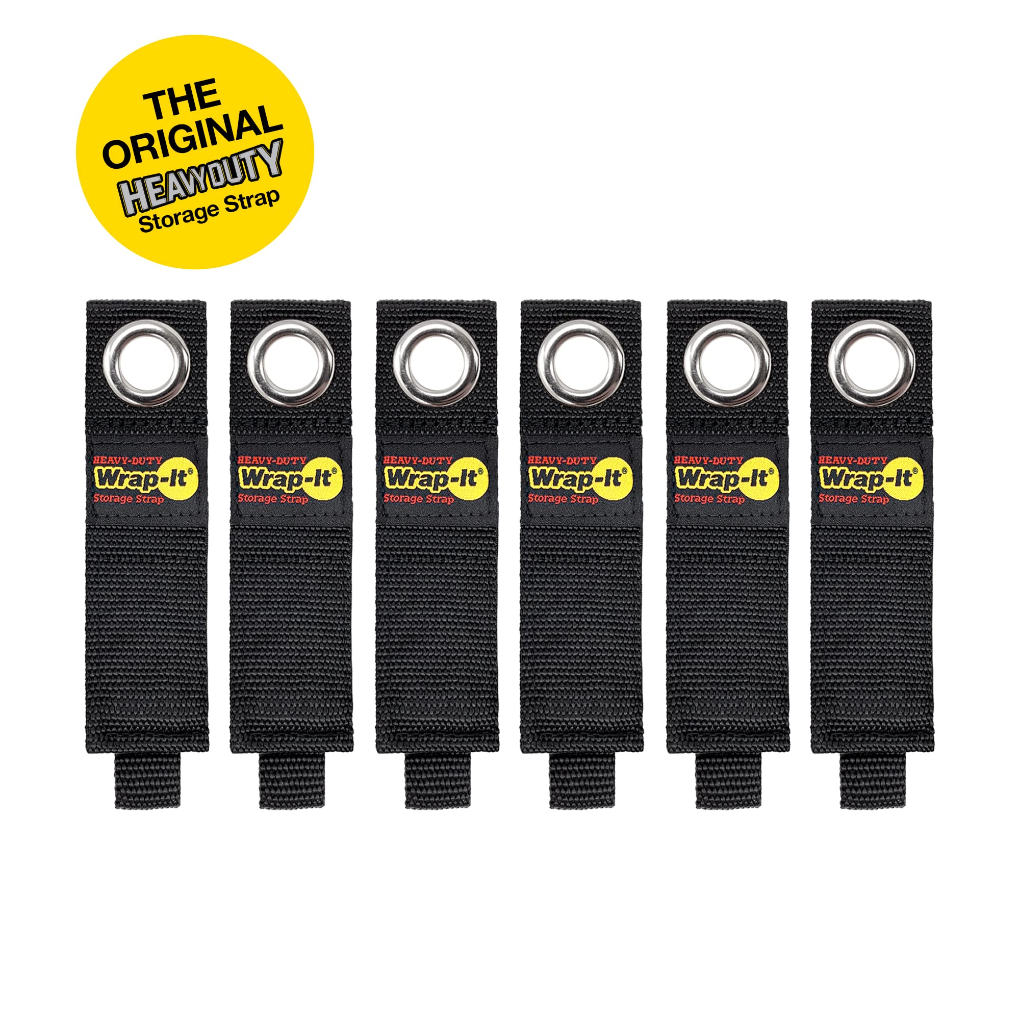 Heavy-Duty Wrap-It Storage Straps, 10-Inch (6 Pack) - Hook And Loop Extension Cord Organizer Hanger, Cord Keeper, Cable Straps F