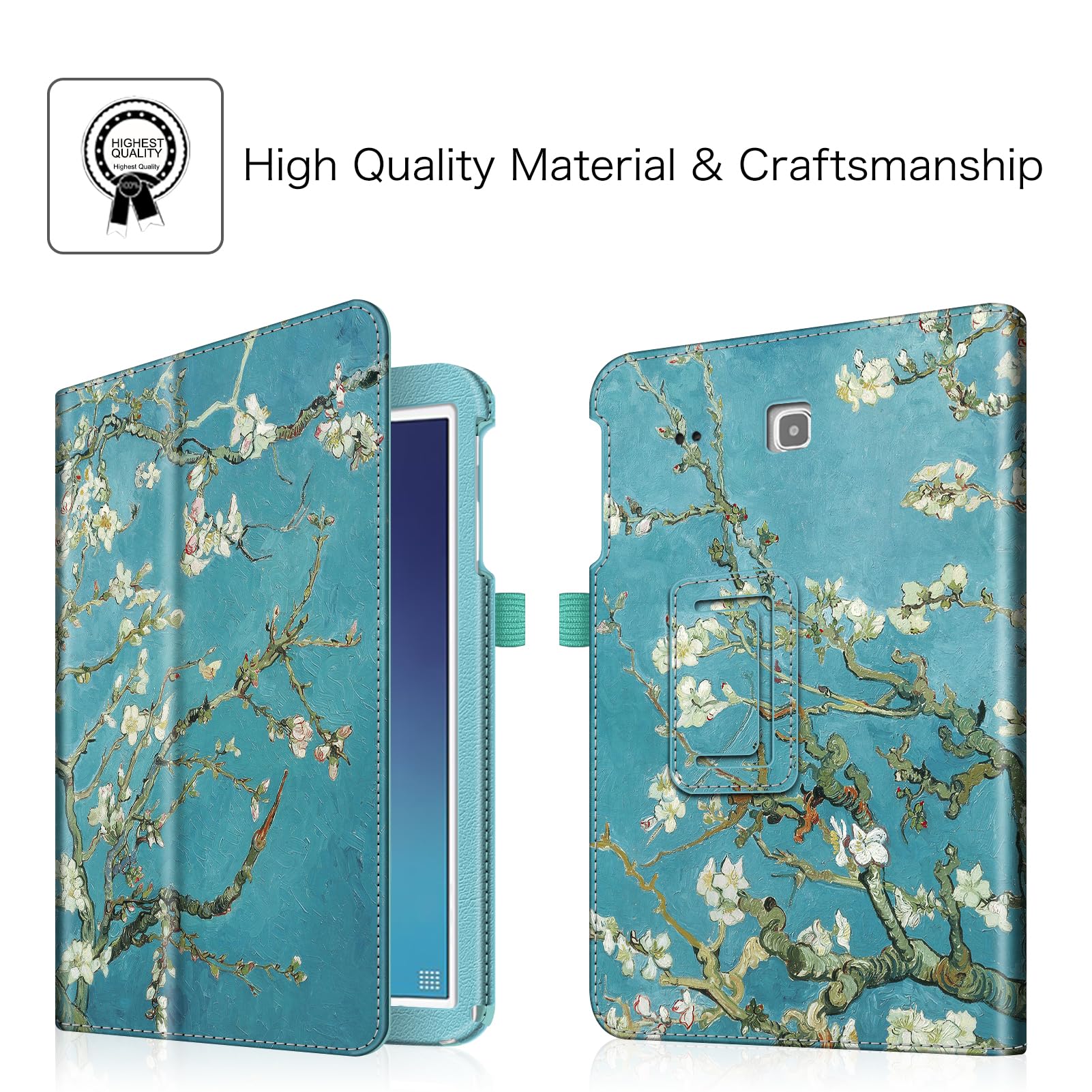 Fintie Folio Case For Samsung Galaxy Tab E 9.6 - Slim Fit Premium Vegan Leather Cover For Tab E/Tab E Nook 9.6-Inch Tablet (Sm-T