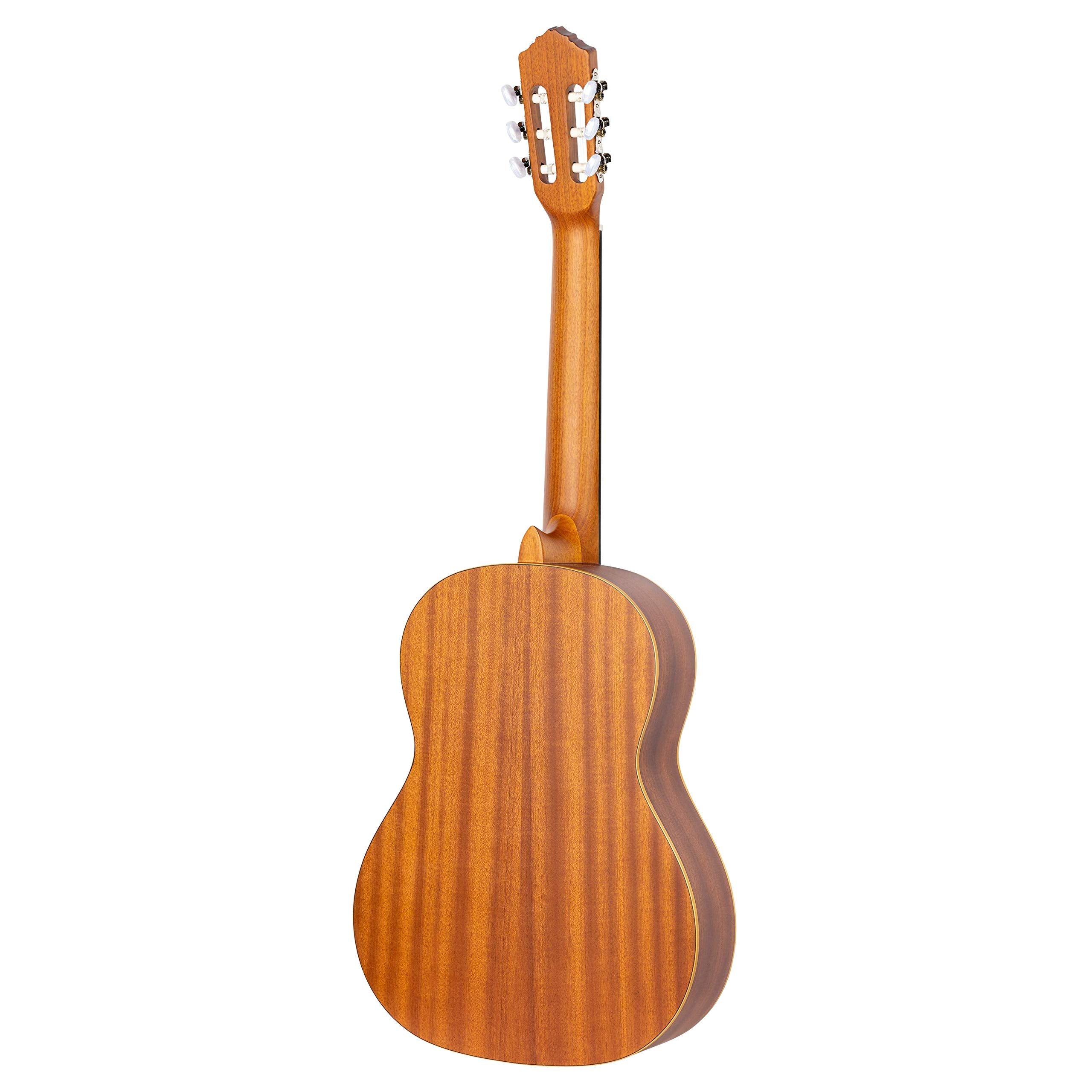 Ortega Guitars 6 String Family Series Full Size Left-Handed Nylon Classical Guitar W/Bag, Cedar Top-Natural-Satin, (R122L)